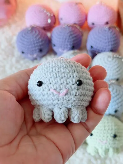 Crochet Octopus Amigurumi Keychain, product photo 8