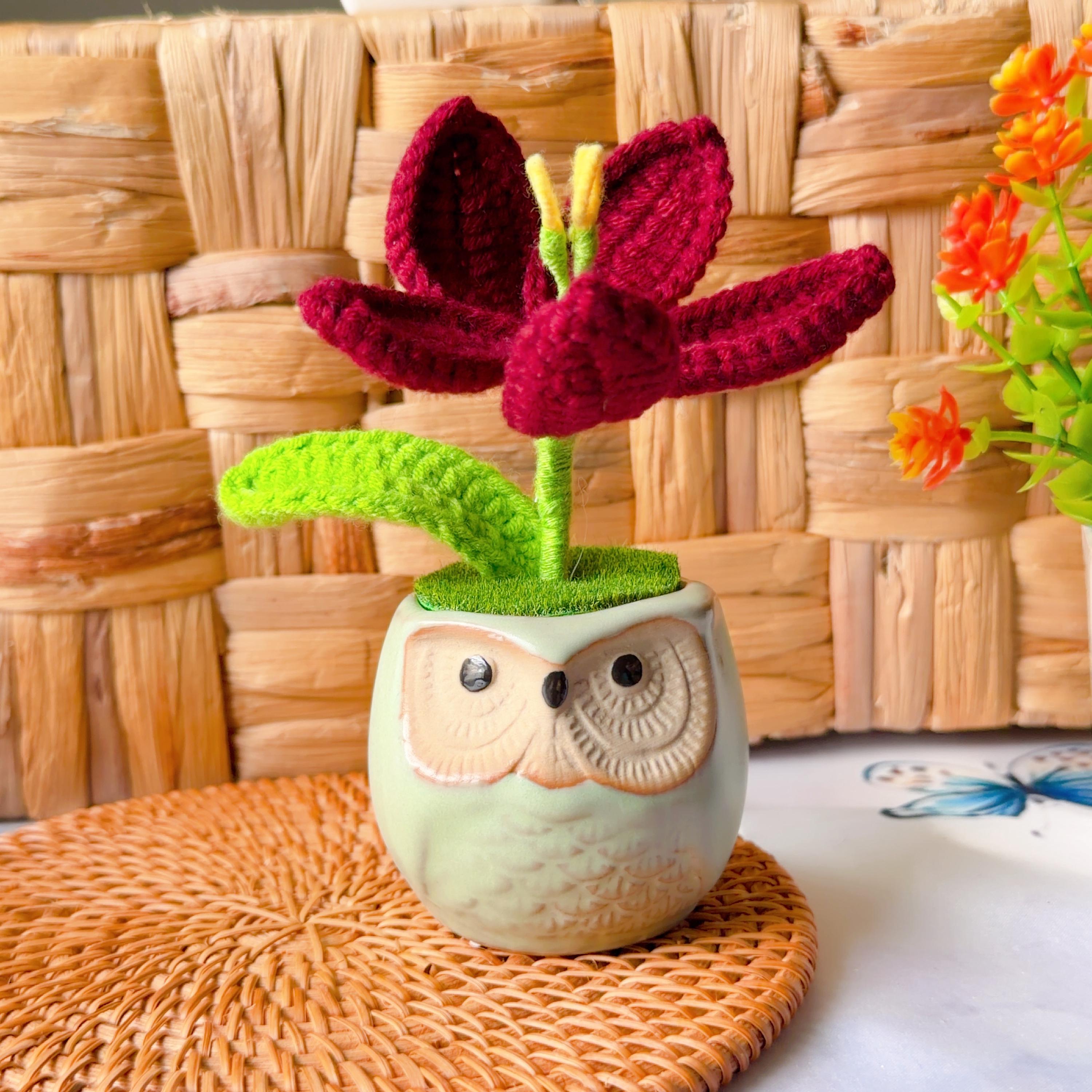 Crochet Potted Flower — Pot & Bloom Options, product photo 9
