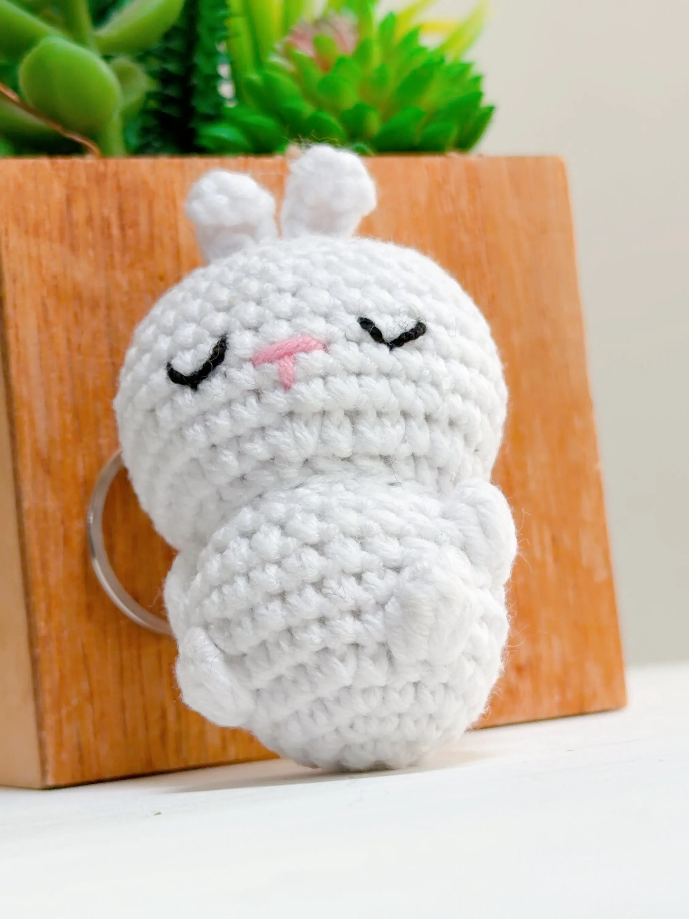 Crochet Bunny Keychain, product photo 12