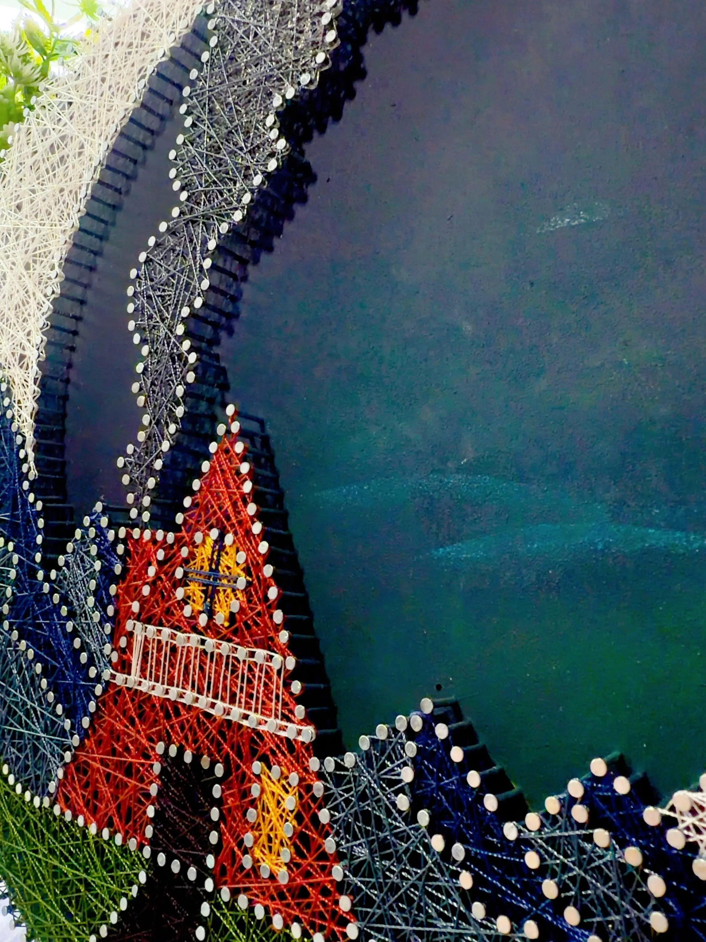 Handmade Mountain Cabin String Art, product photo 15