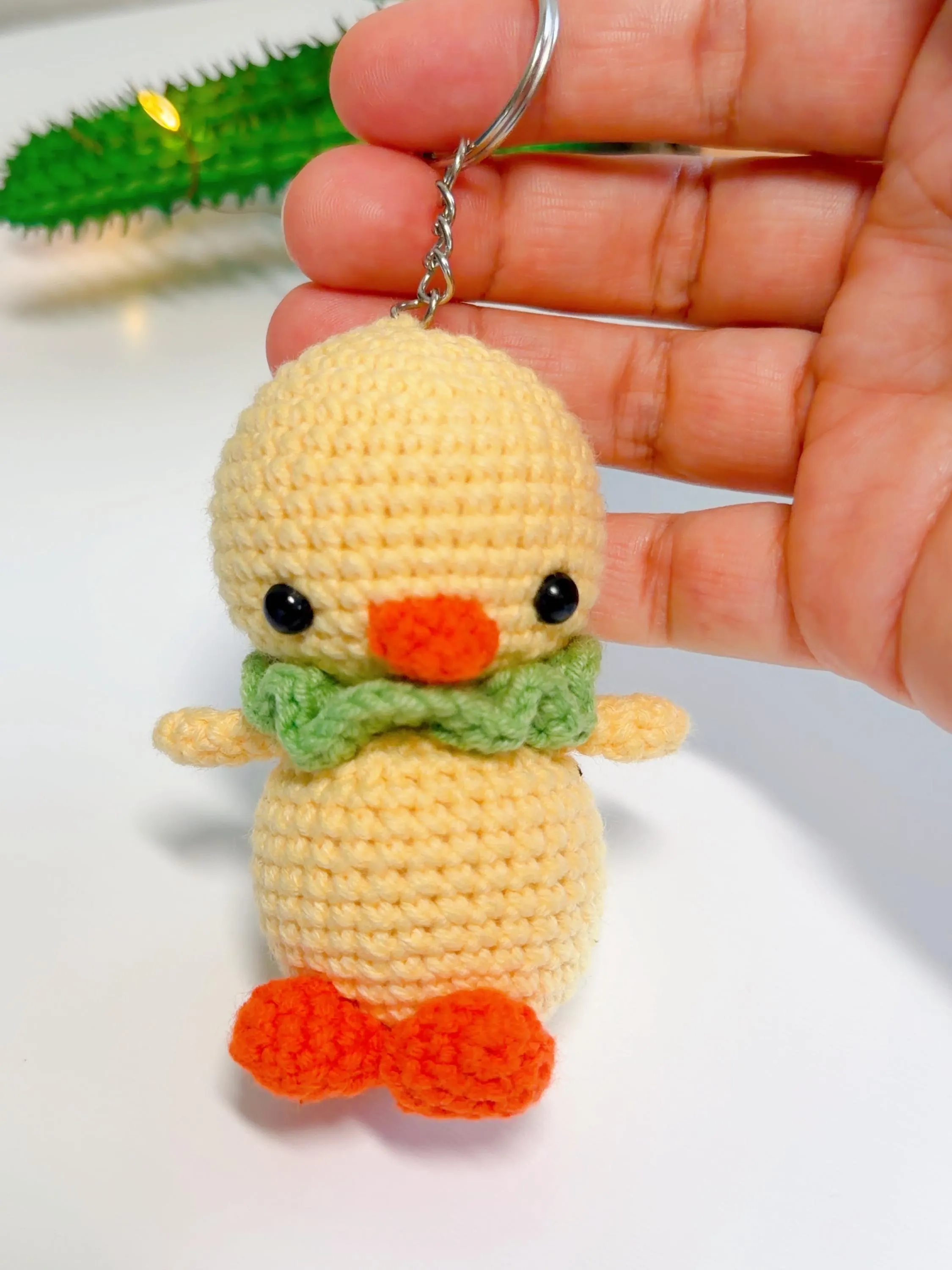 Cute Crochet Duck Keychain, product photo 13