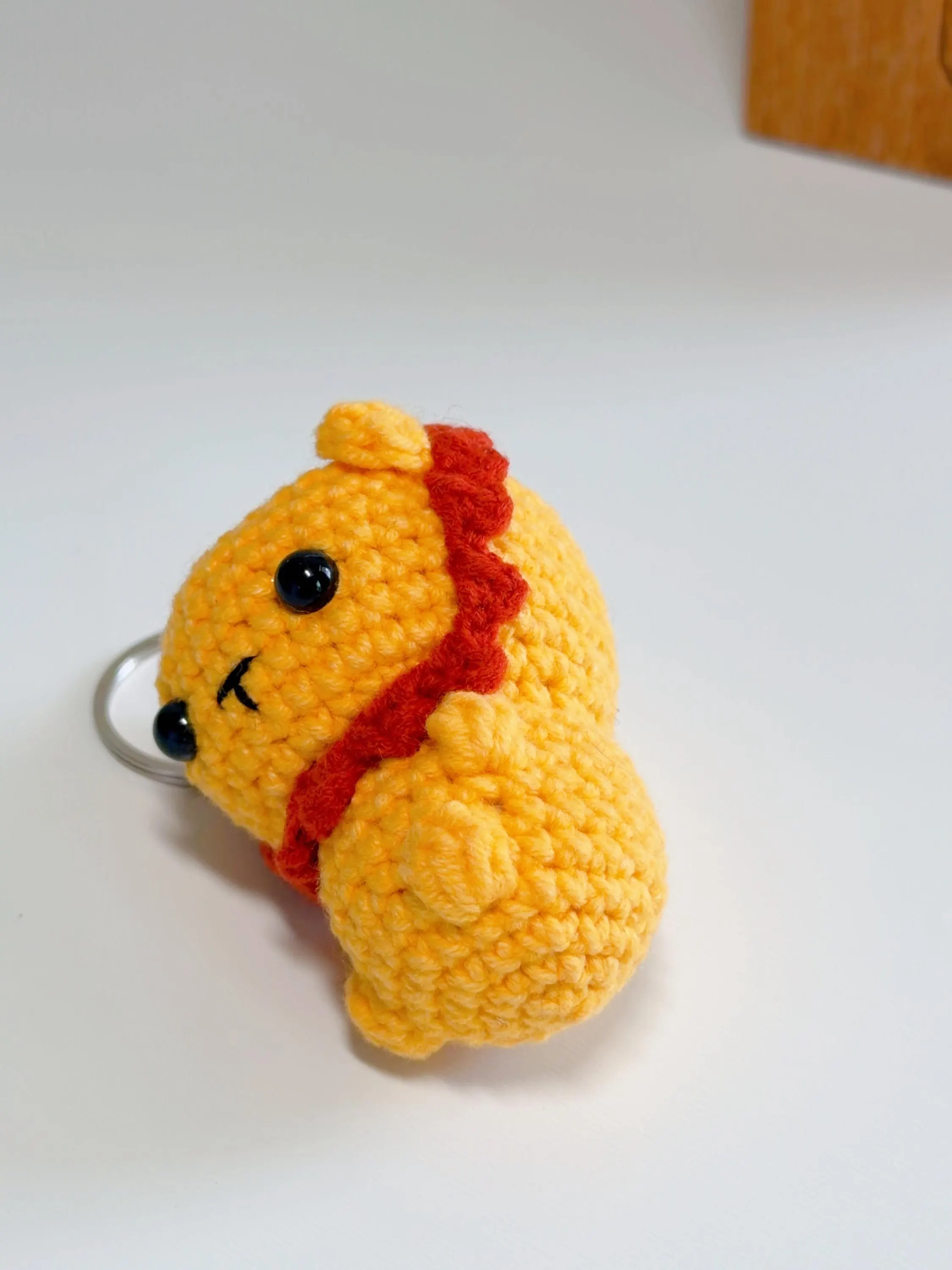 Handmade Crochet Lion Keychain, product photo 15