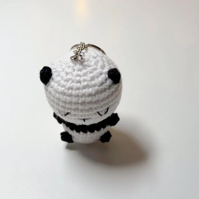 Crochet Panda Keychain, product photo 11
