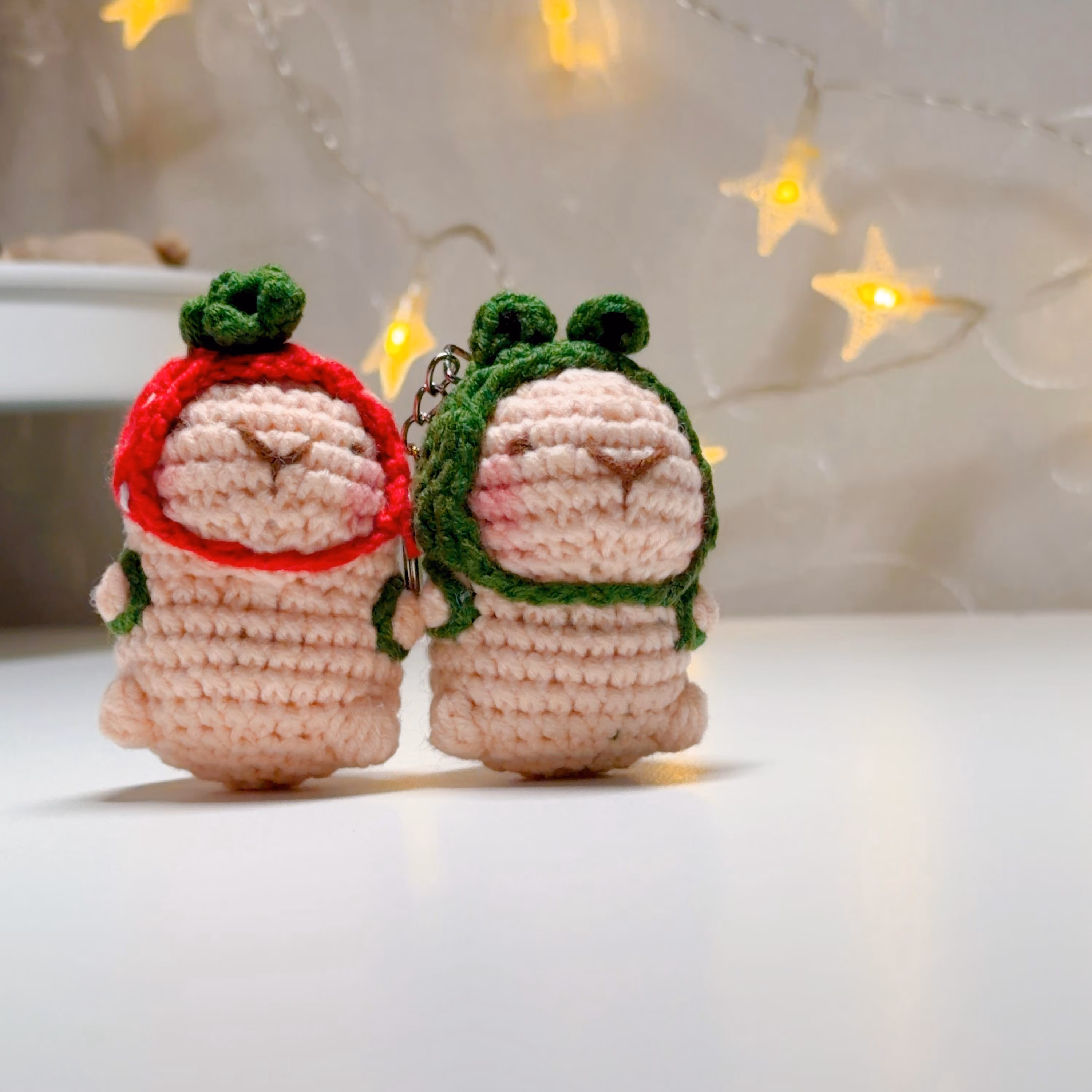 Costume Capybara Crochet Keychain, product photo 20