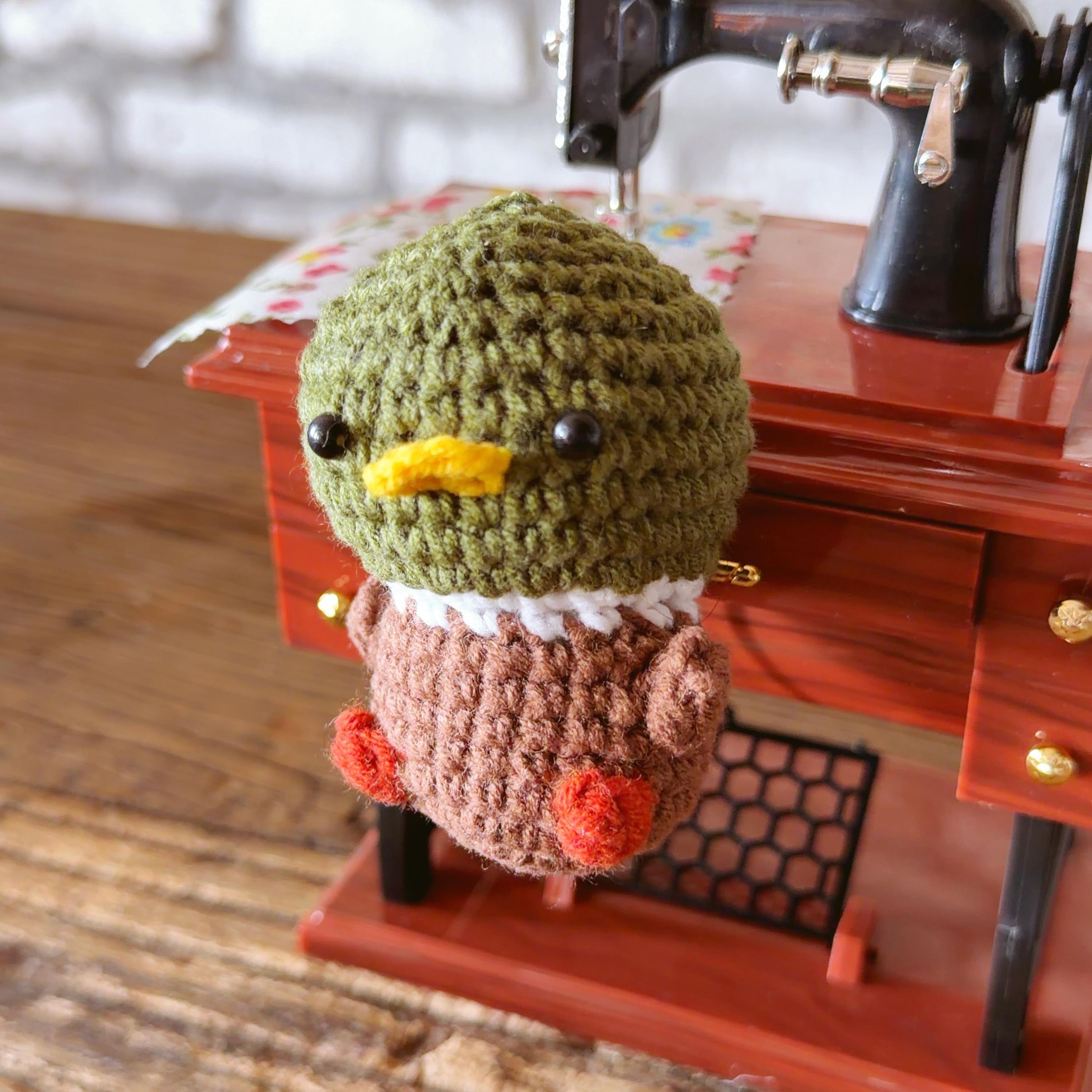 Crochet Mallard Duck Keychain, product photo 15