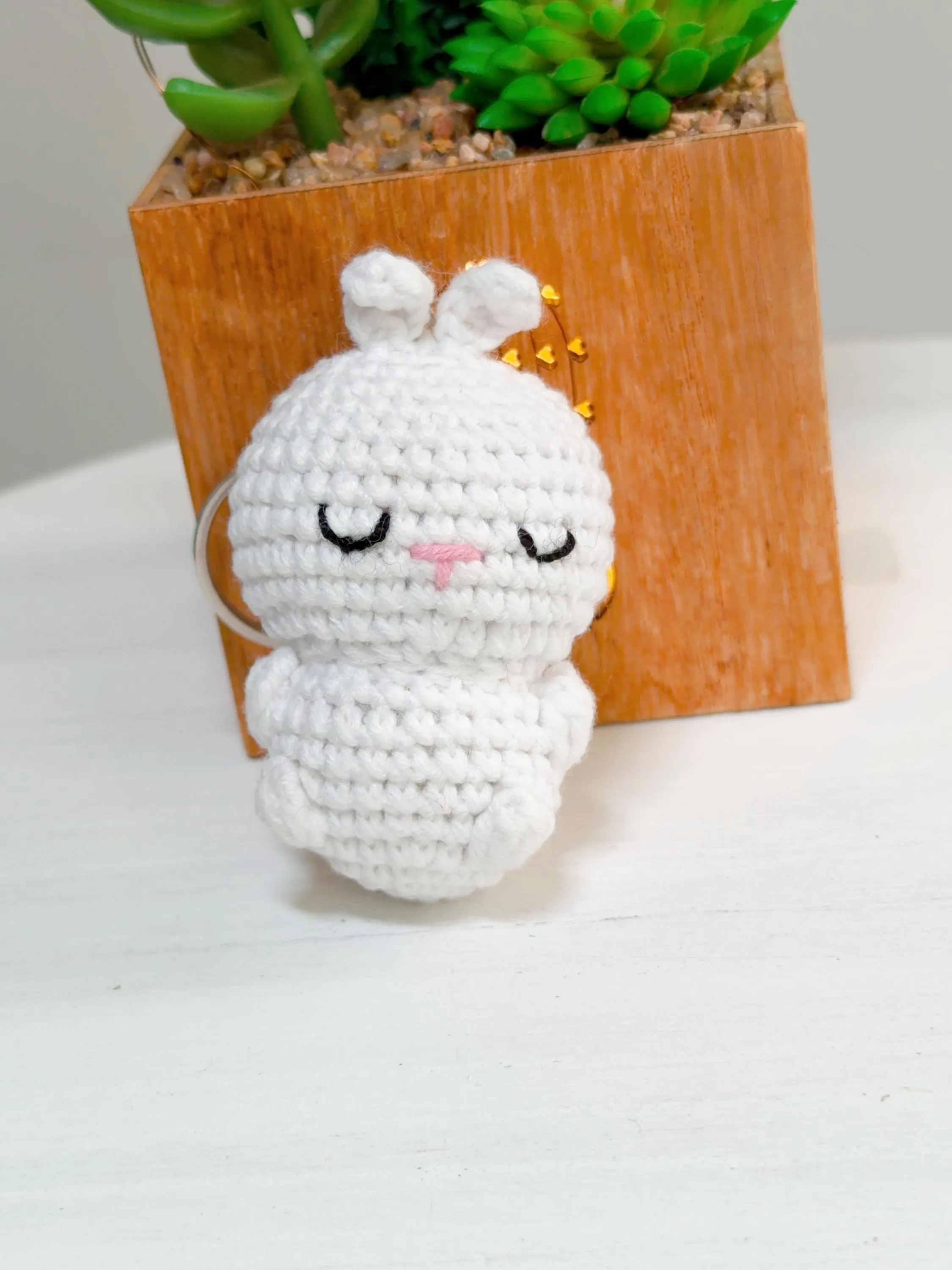 Crochet Bunny Keychain, product photo 15