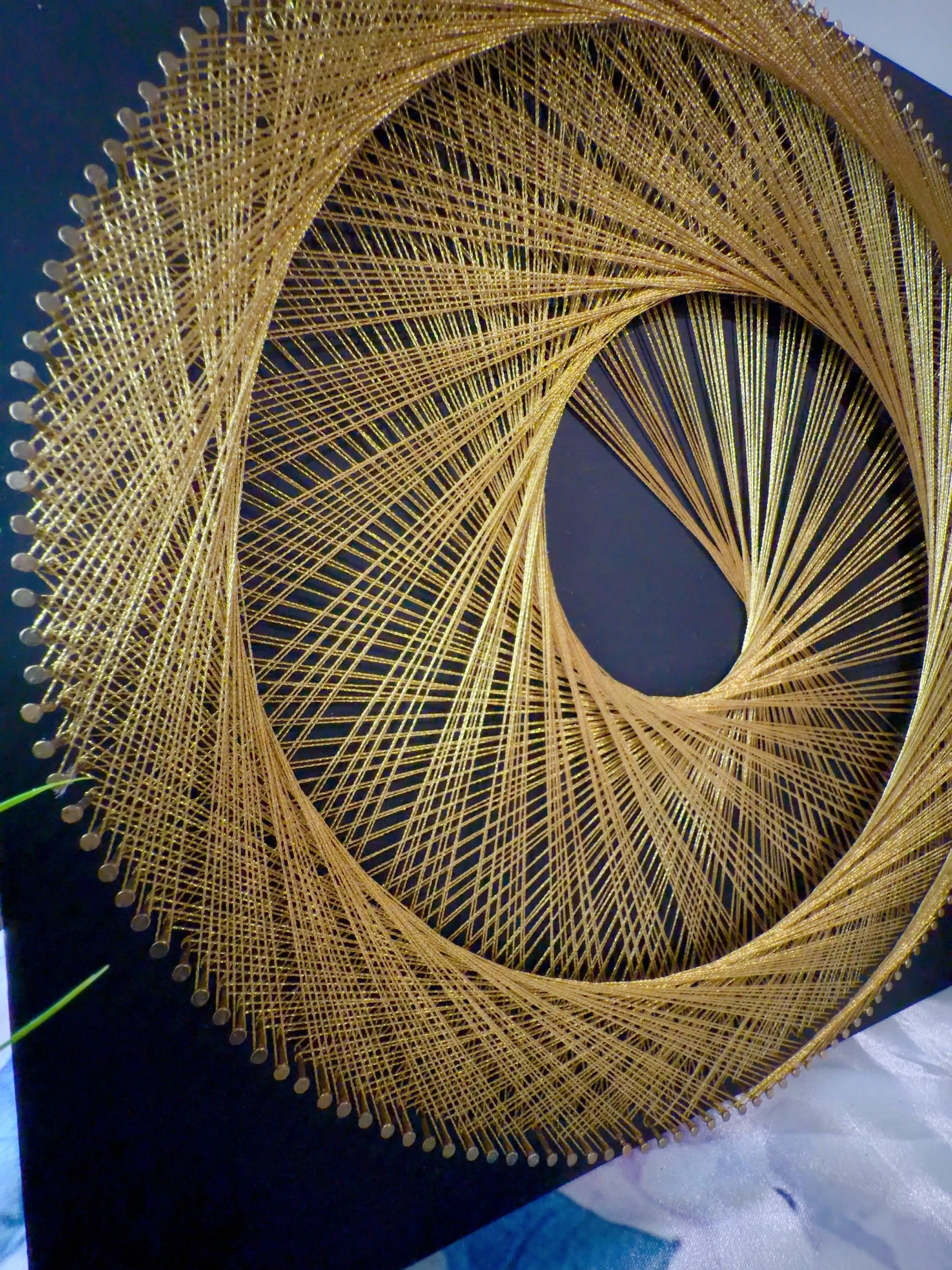 Golden Spiral String Art Wall Decor | Geometric, product photo 6