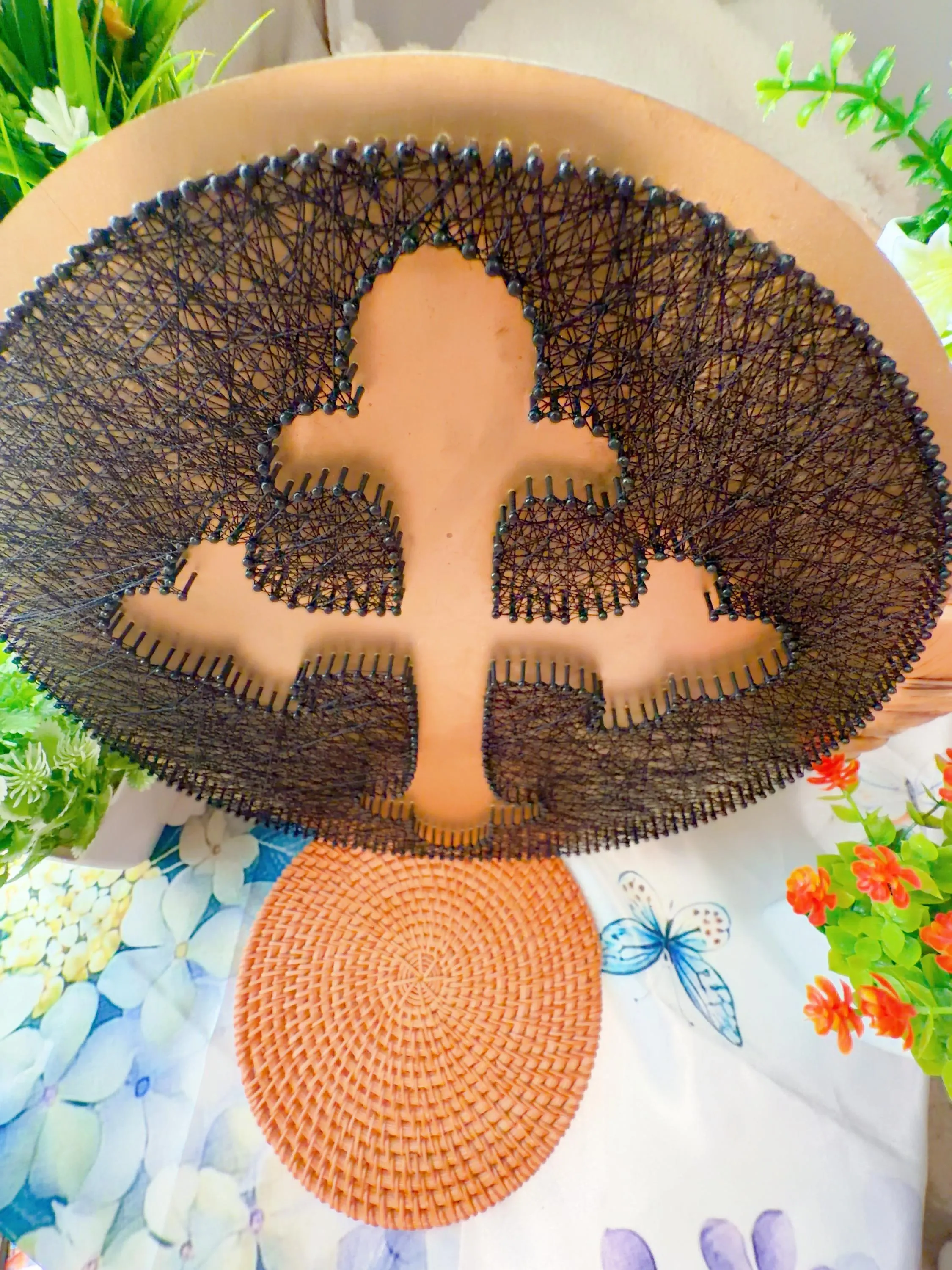 Handmade Christian Cross String Art: Faith Home, product photo 6