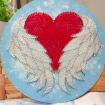 Angel Wings Heart String Art Wall Decor, product photo 2