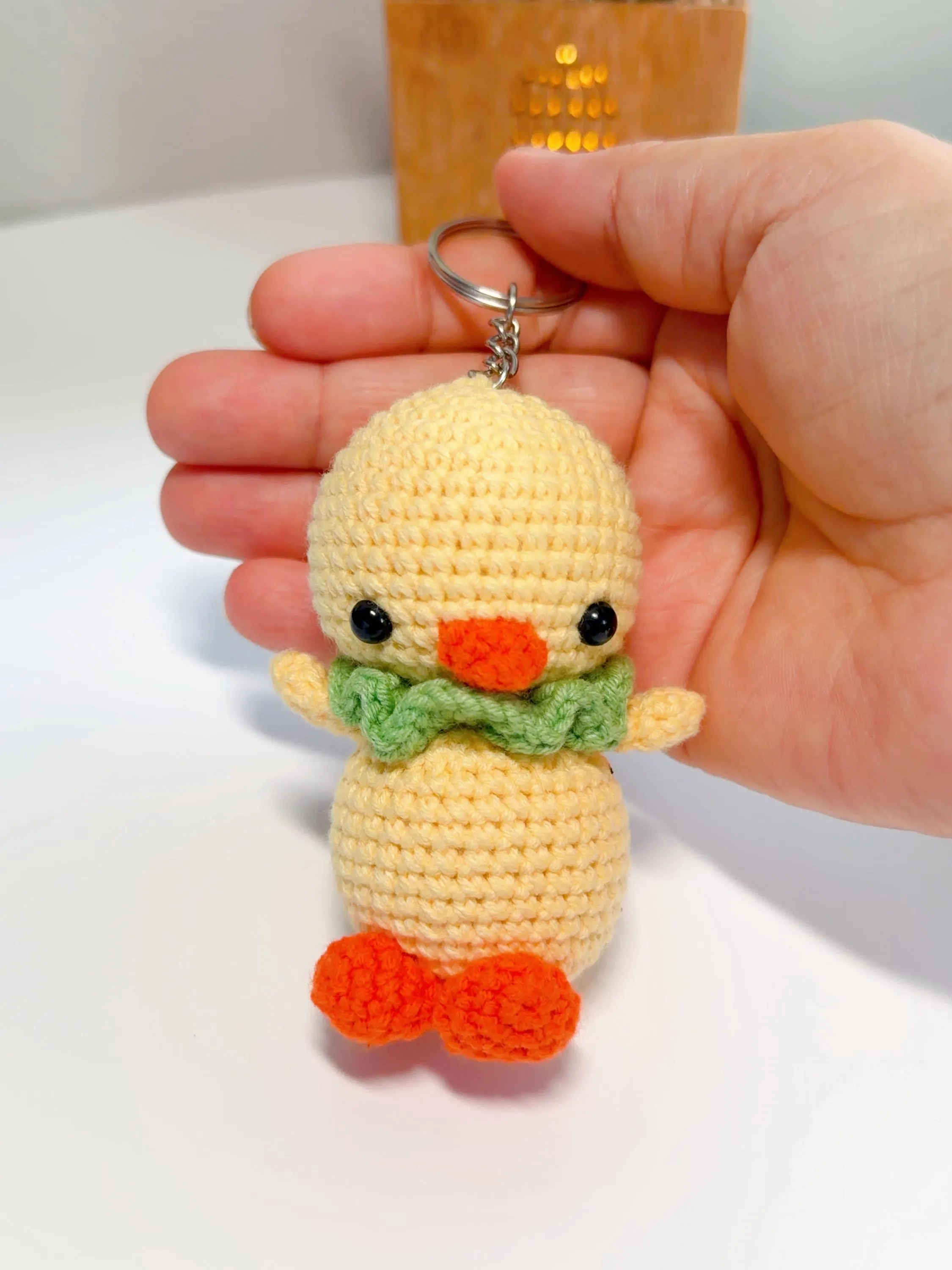 Cute Crochet Duck Keychain, product photo 5