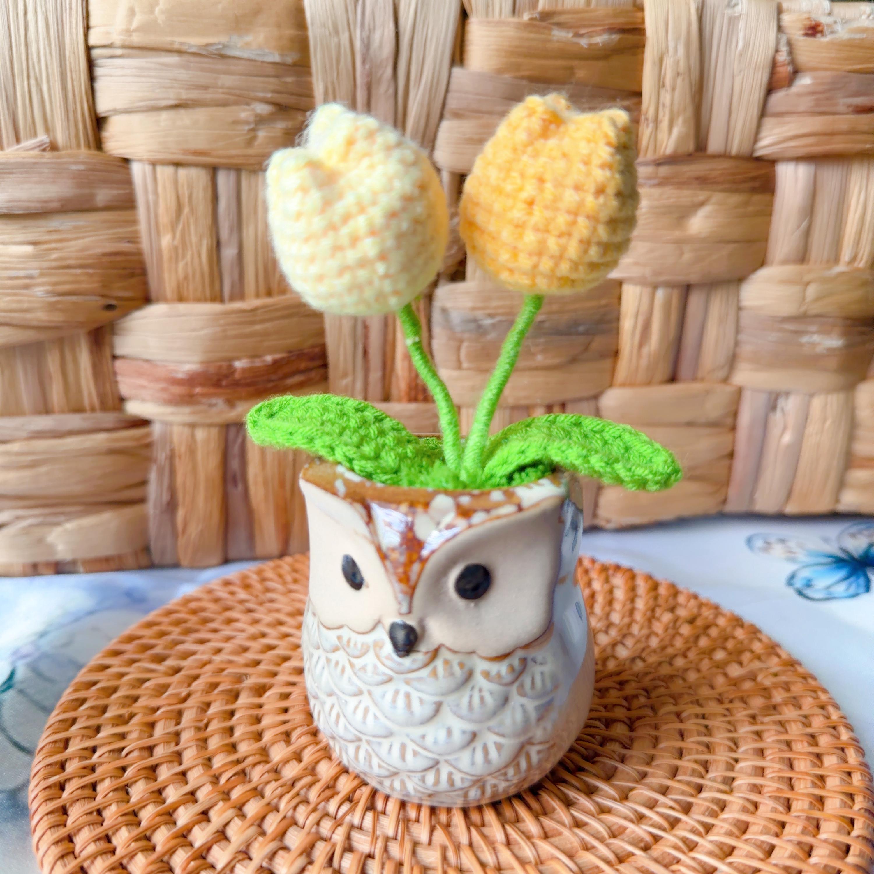 Crochet Potted Flower — Pot & Bloom Options, product photo 6
