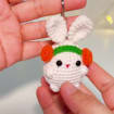 Handmade Crochet Bunny Keychain, product photo 2