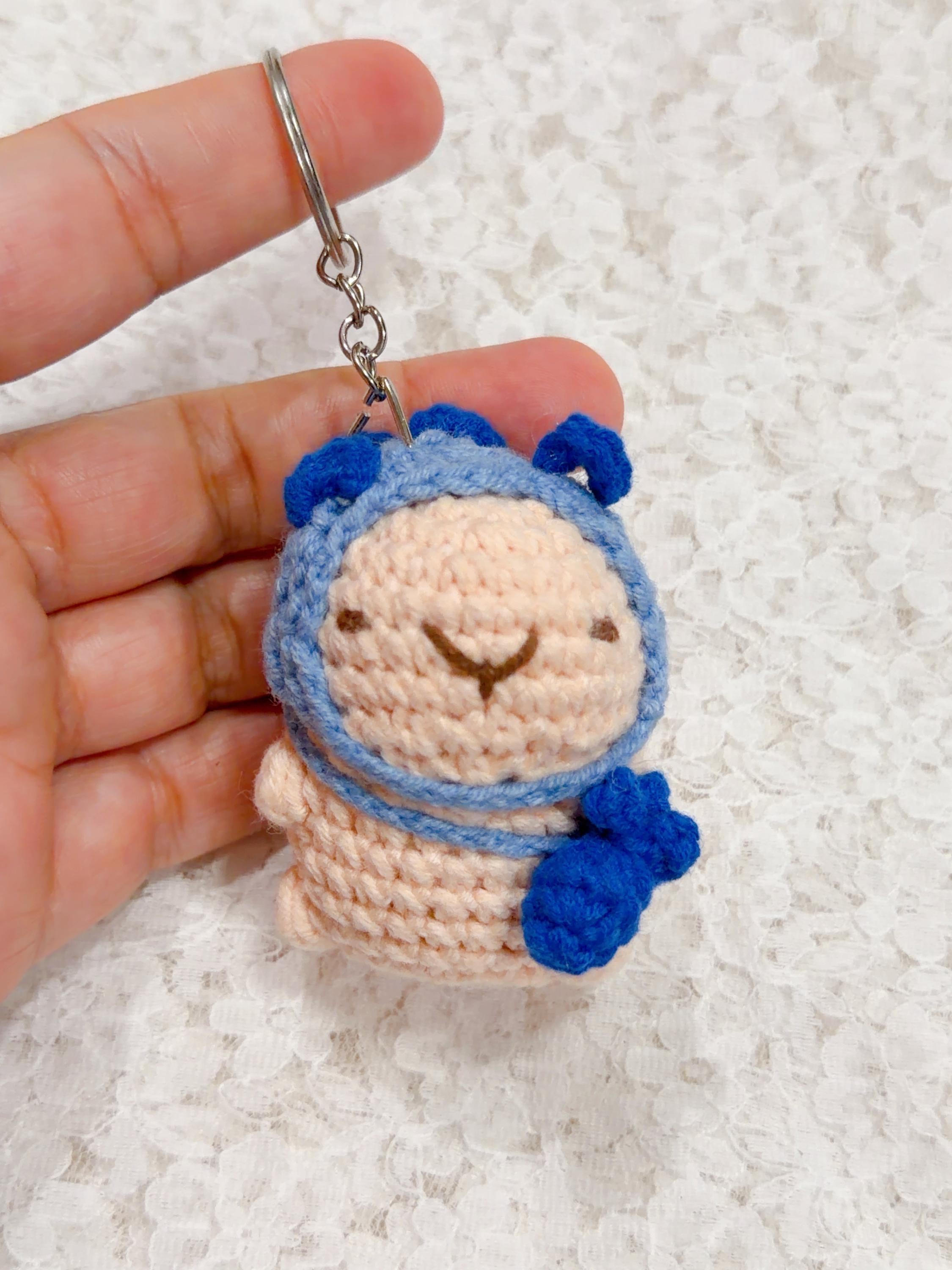 Costume Capybara Crochet Keychain, product photo 11