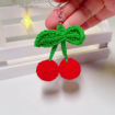 Handmade Crochet Cherry Keychain, product photo 2