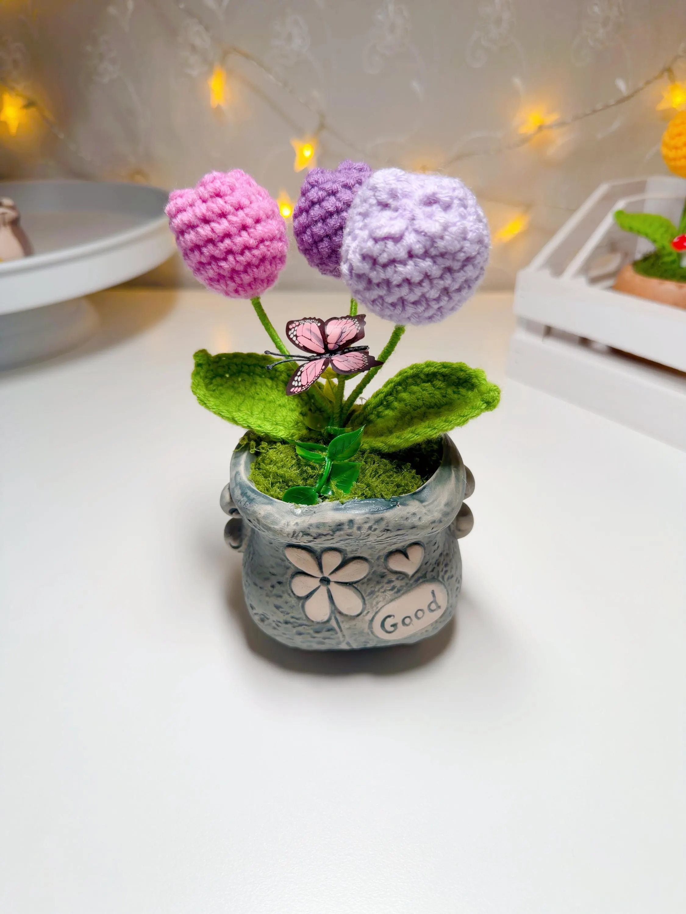 Purple Crochet Tulip Arrangement, product photo 9