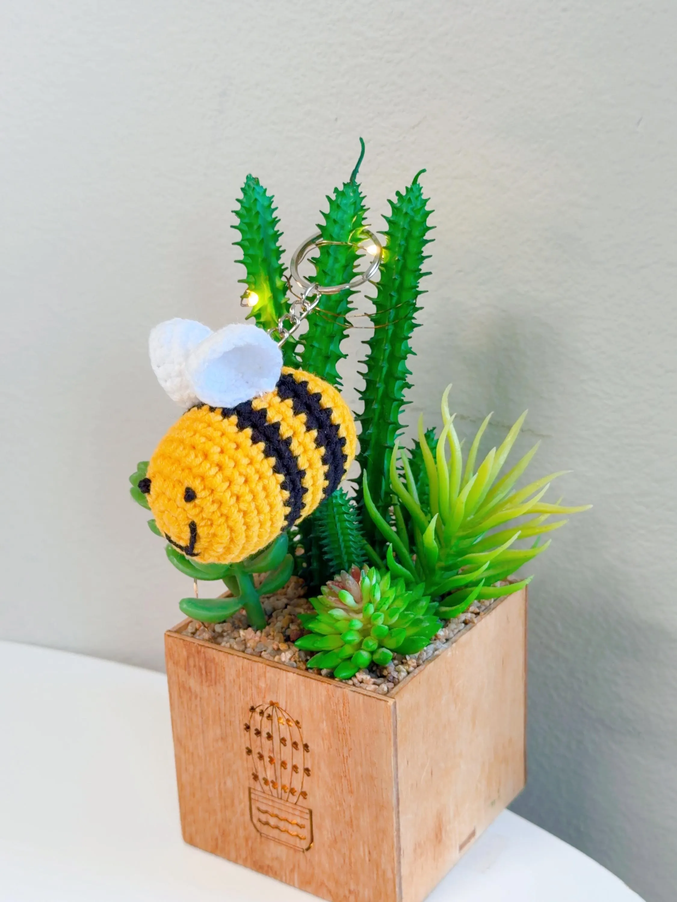 Crochet Bee Amigurumi Keychain, product photo 6