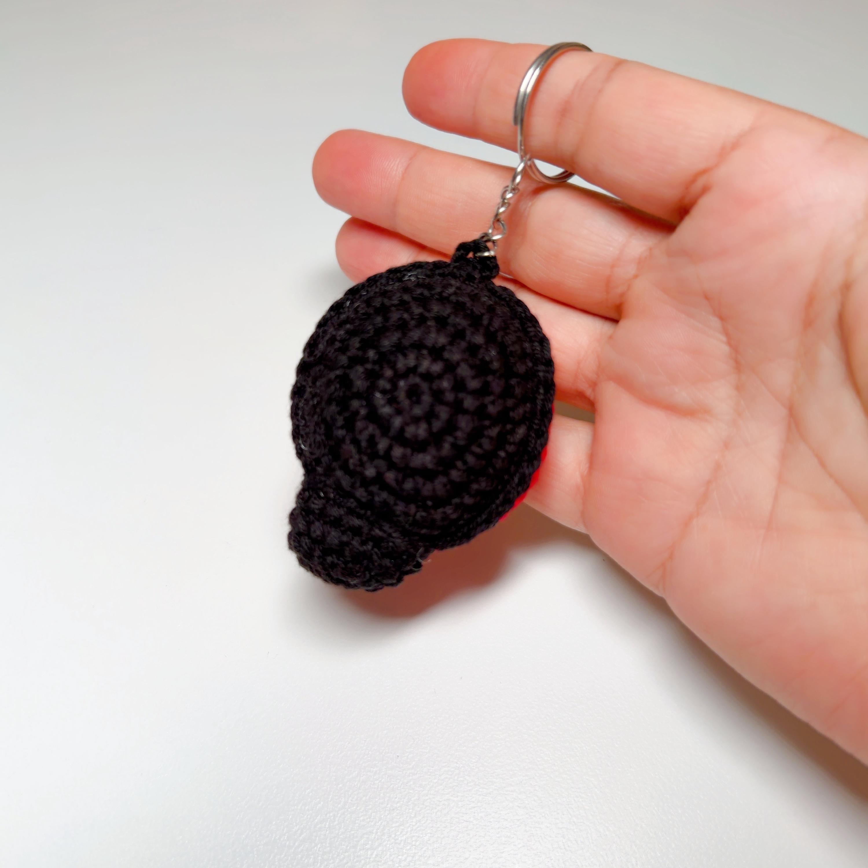 Handmade Crochet Ladybug Keychain, product photo 9