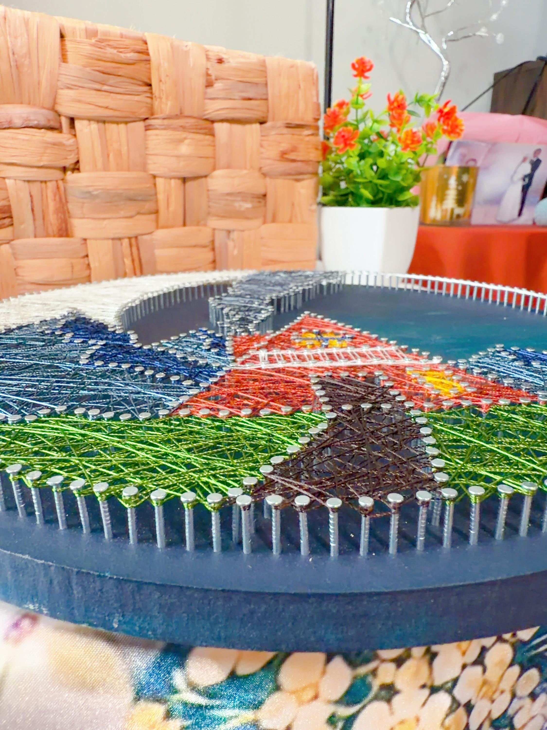 Handmade Mountain Cabin String Art, product photo 13