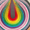 Rainbow Teardrop String Art | Boho Fiber Wall, product photo 4