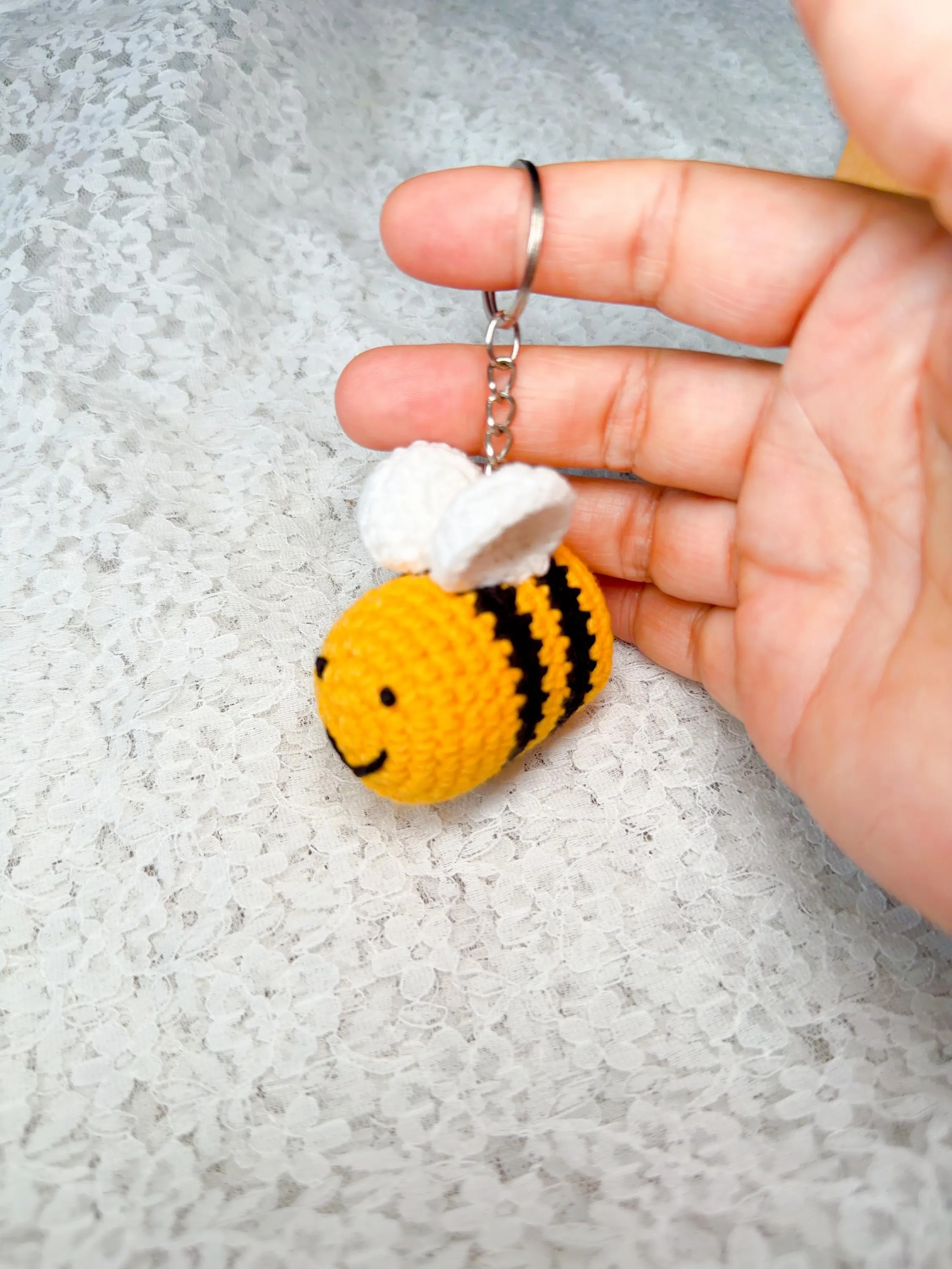 Crochet Bee Amigurumi Keychain, product photo 13