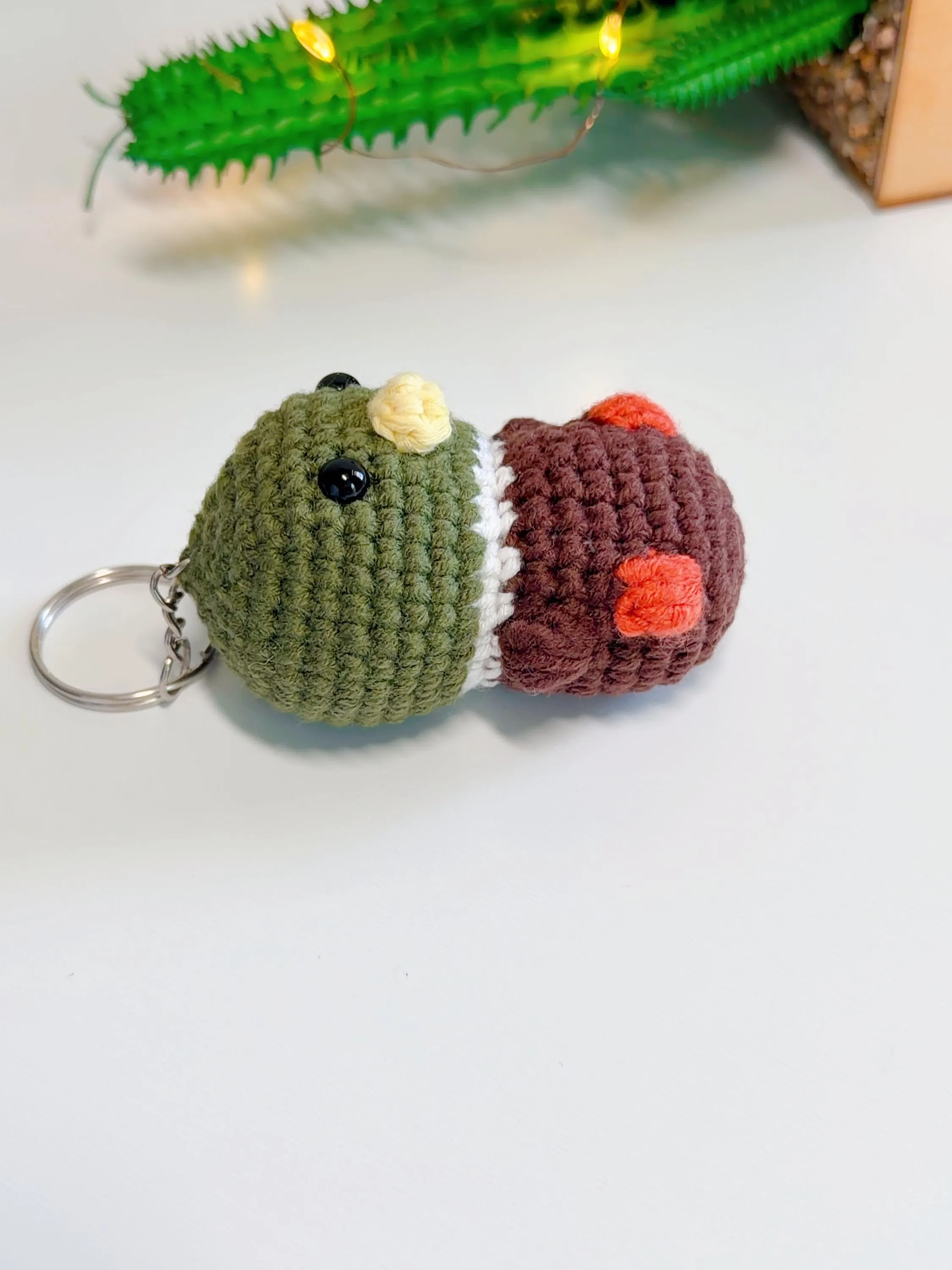 Crochet Mallard Duck Keychain, product photo 19