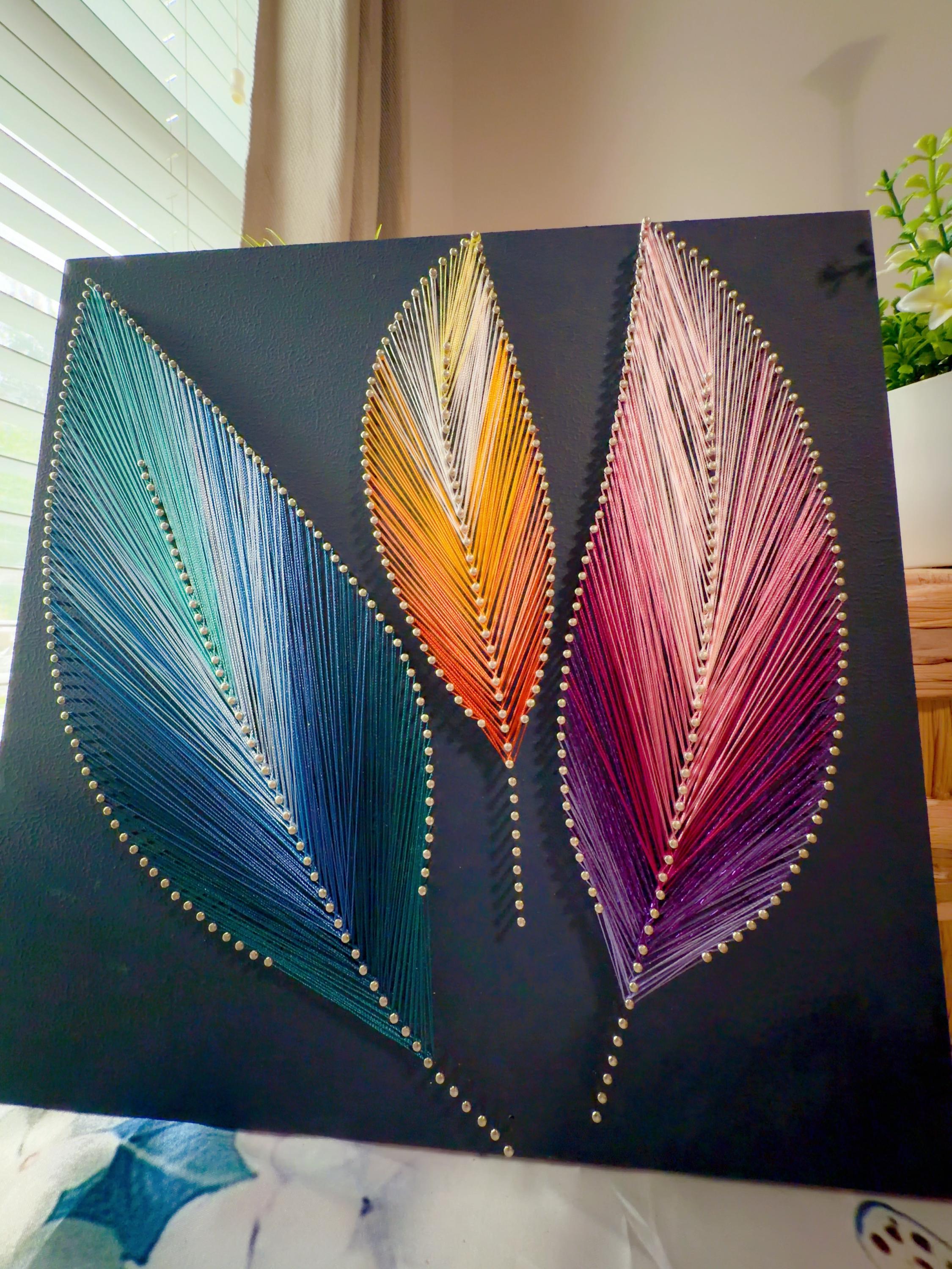 Living Room Focal Point Art - Yin Yang String Art, product photo 6