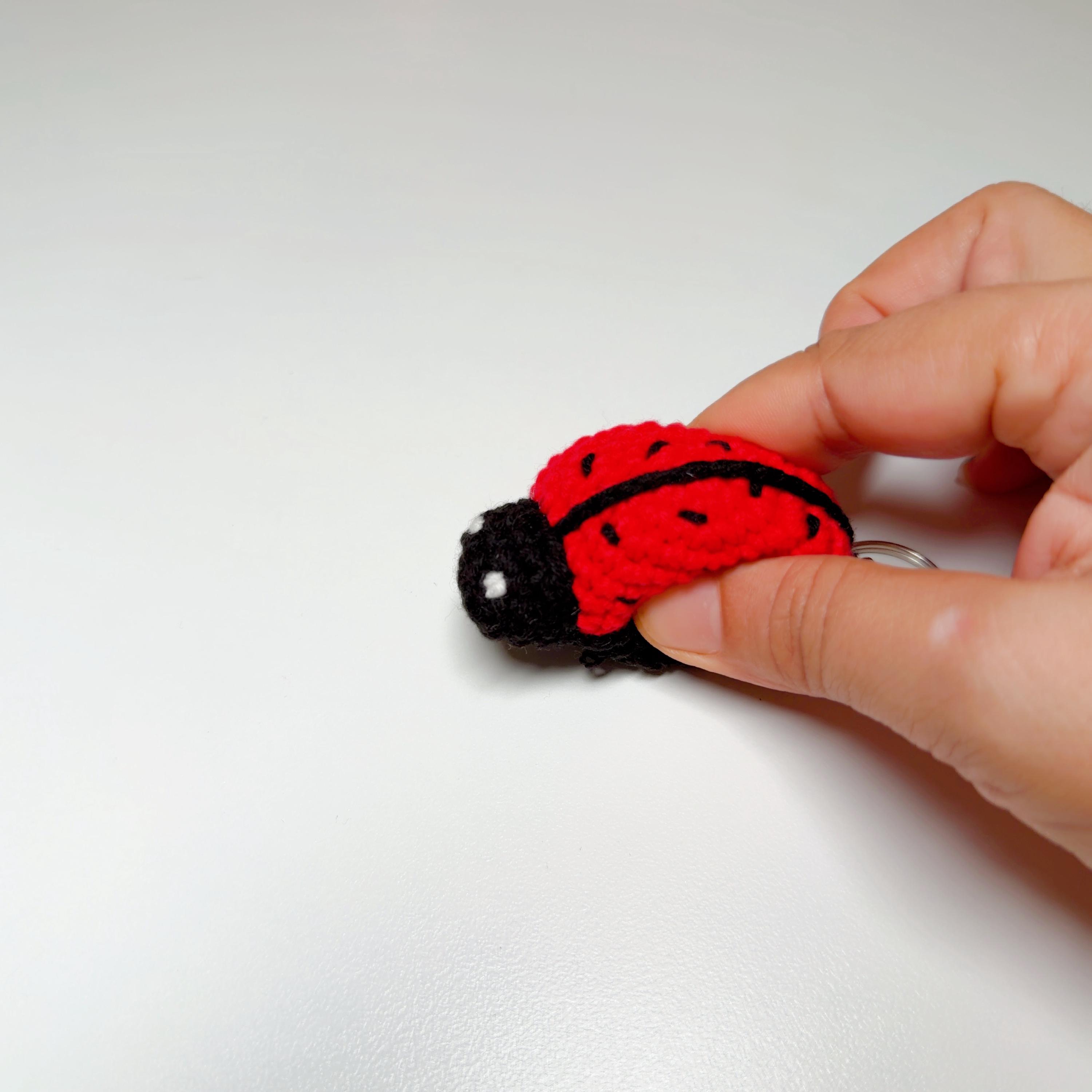 Handmade Crochet Ladybug Keychain, product photo 12