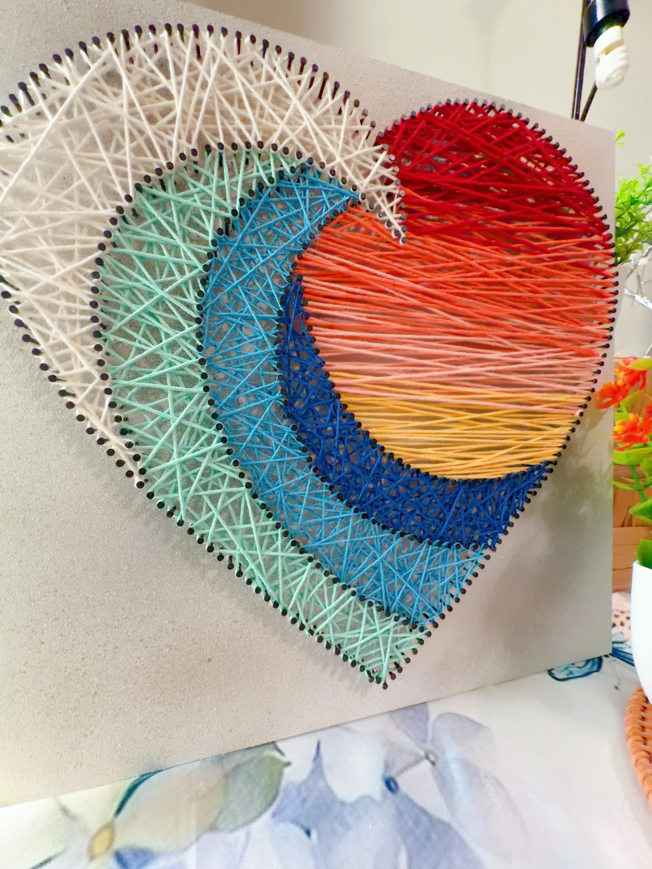 Sunset Wave Heart String Art, product photo 7