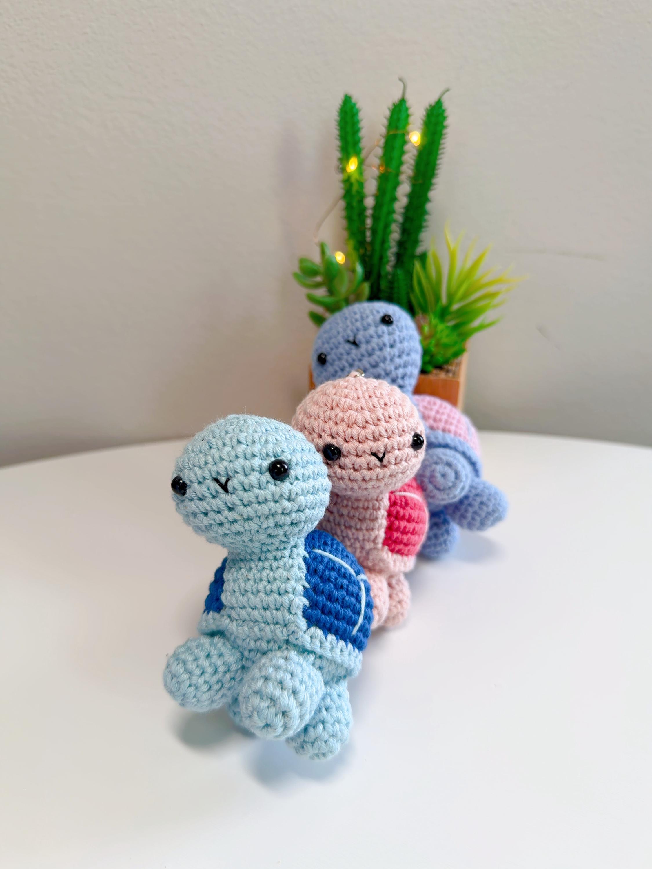 Handmade Crochet Turtle Keychain, product photo 13