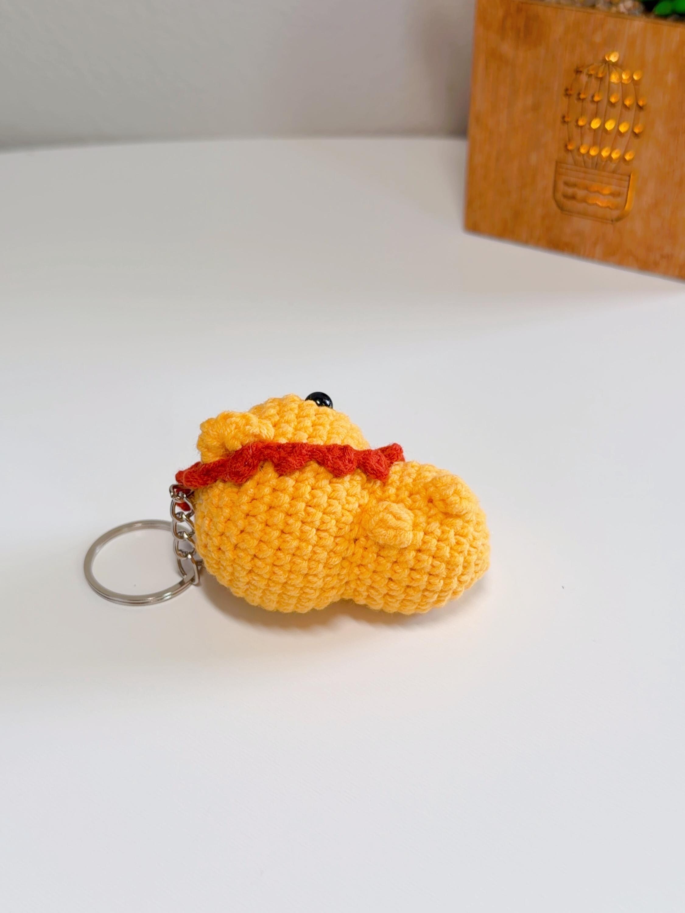 Handmade Crochet Lion Keychain, product photo 19