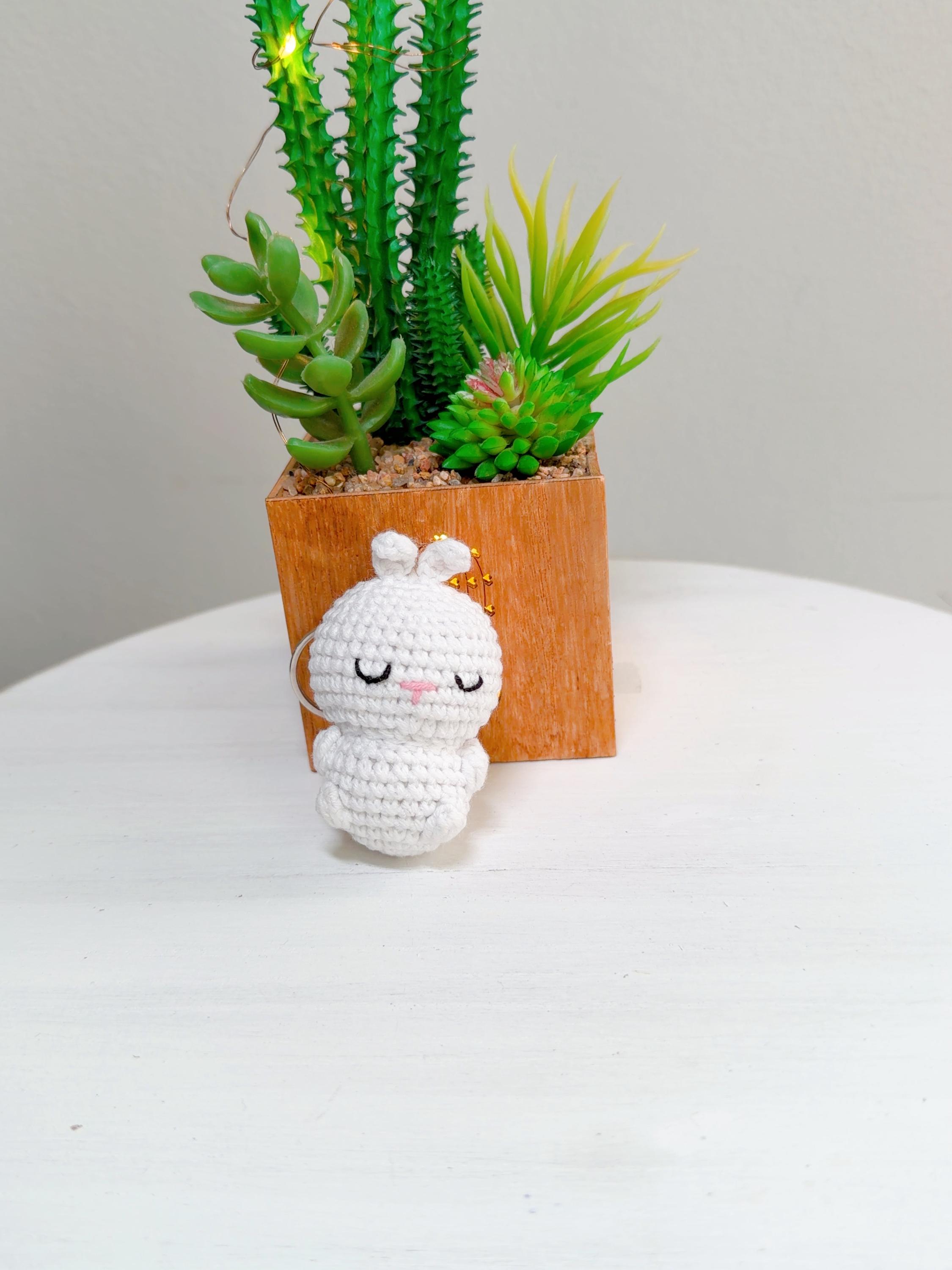 Crochet Bunny Keychain, product photo 16