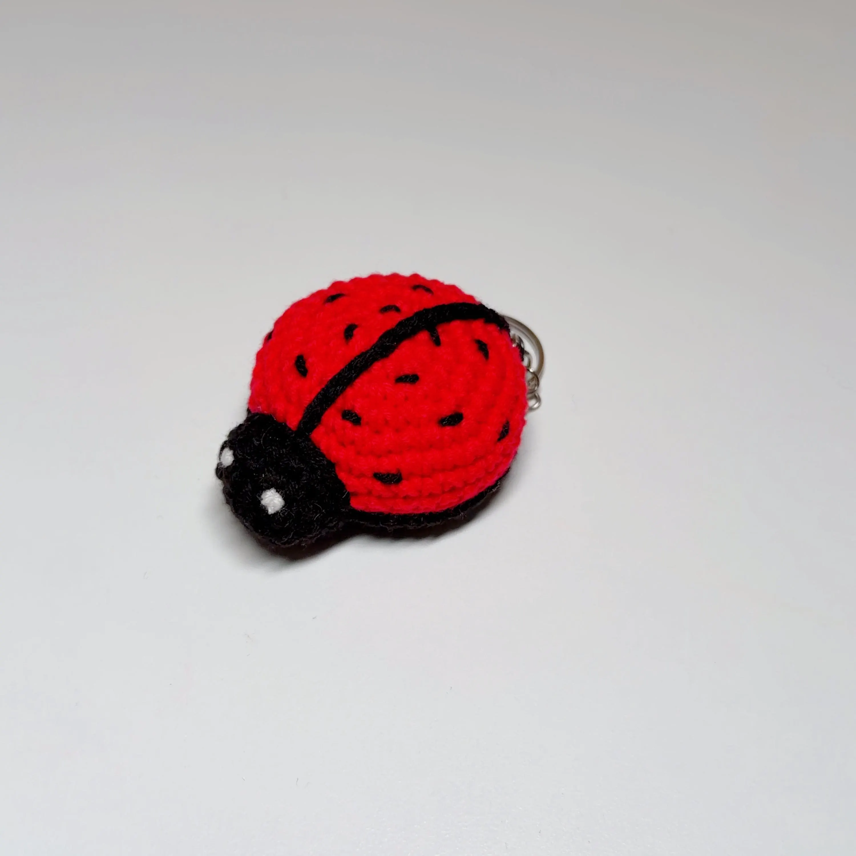 Handmade Crochet Ladybug Keychain, product photo 5