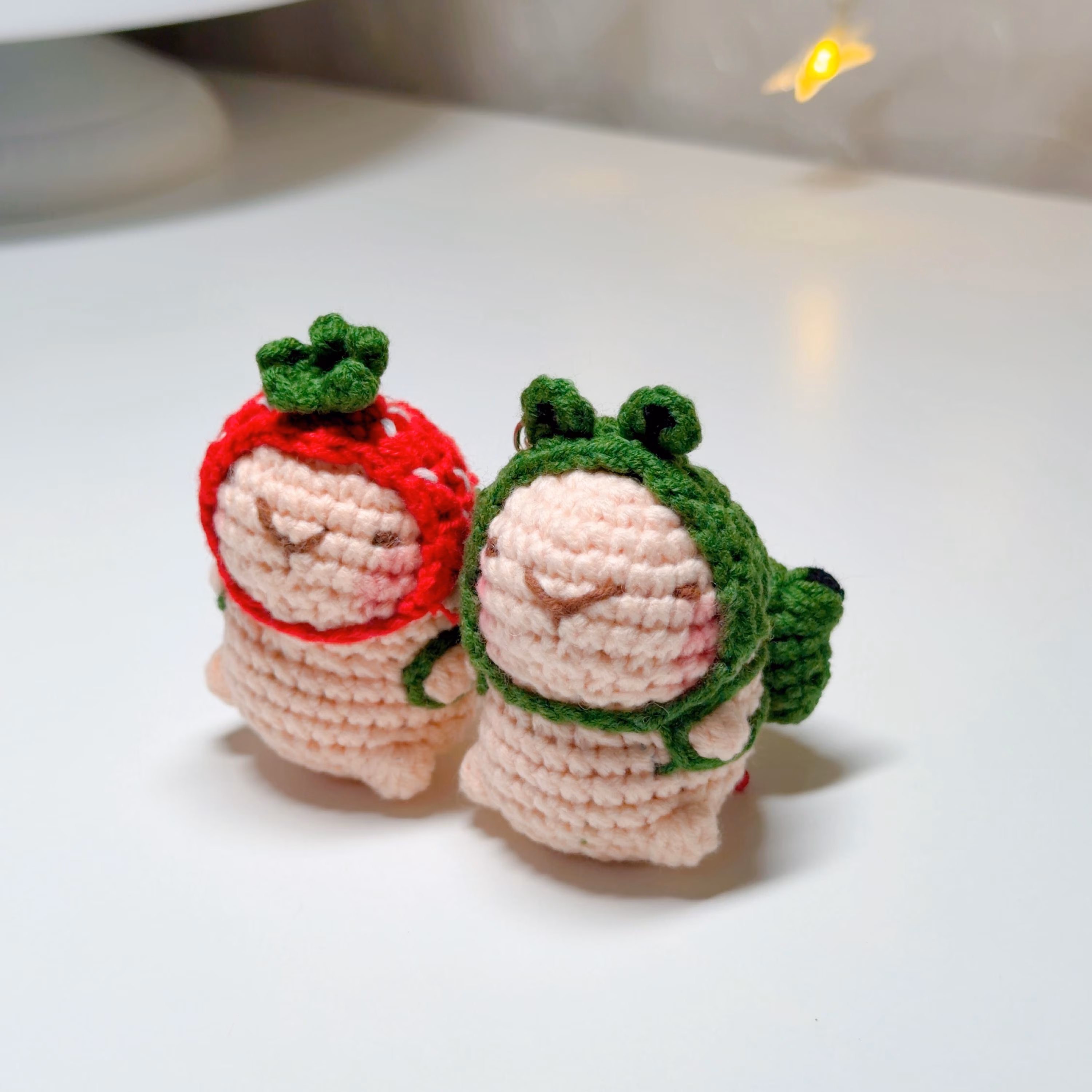 Costume Capybara Crochet Keychain, product photo 19