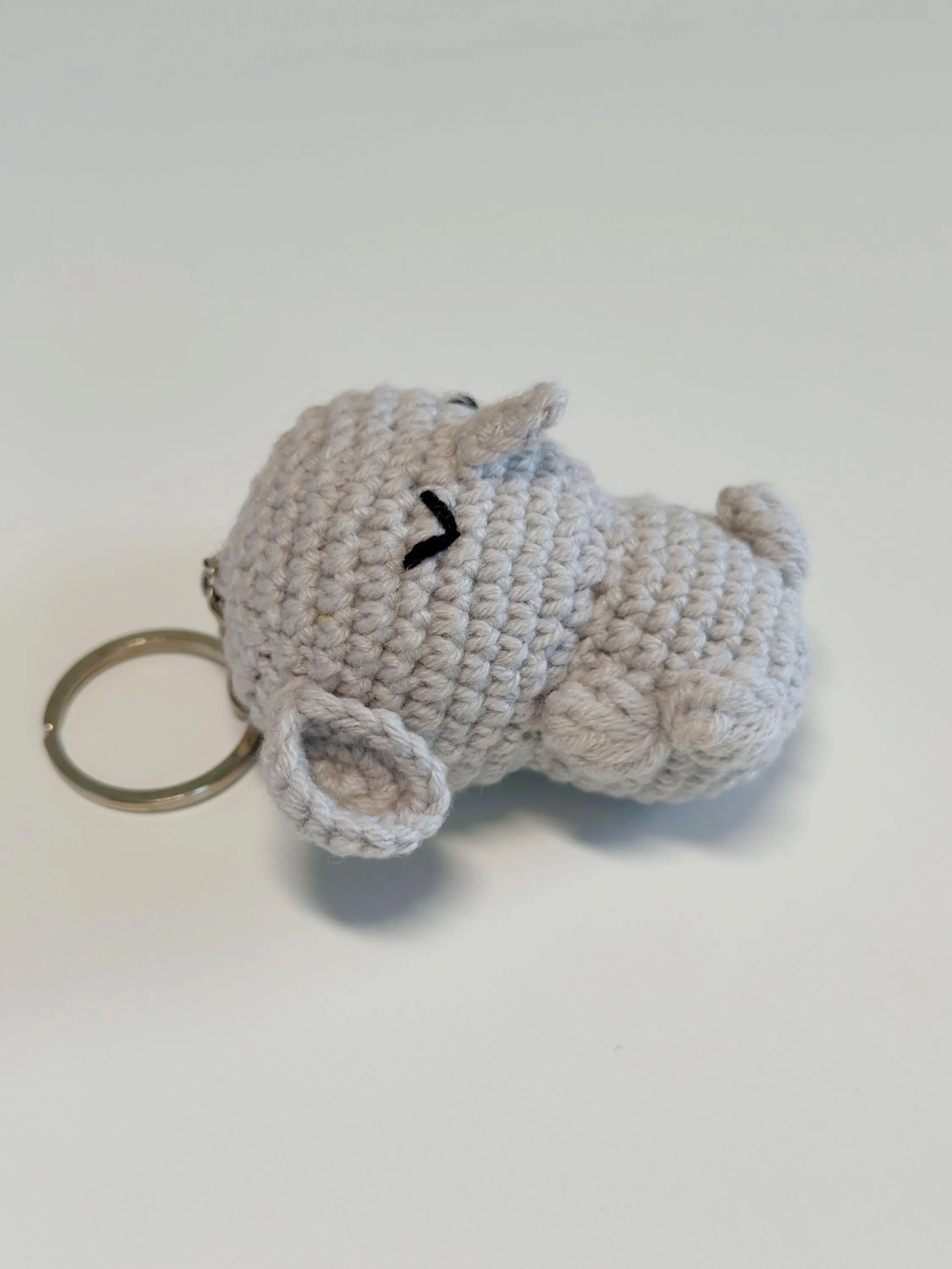Handmade Crochet Elephant Keychain, product photo 3