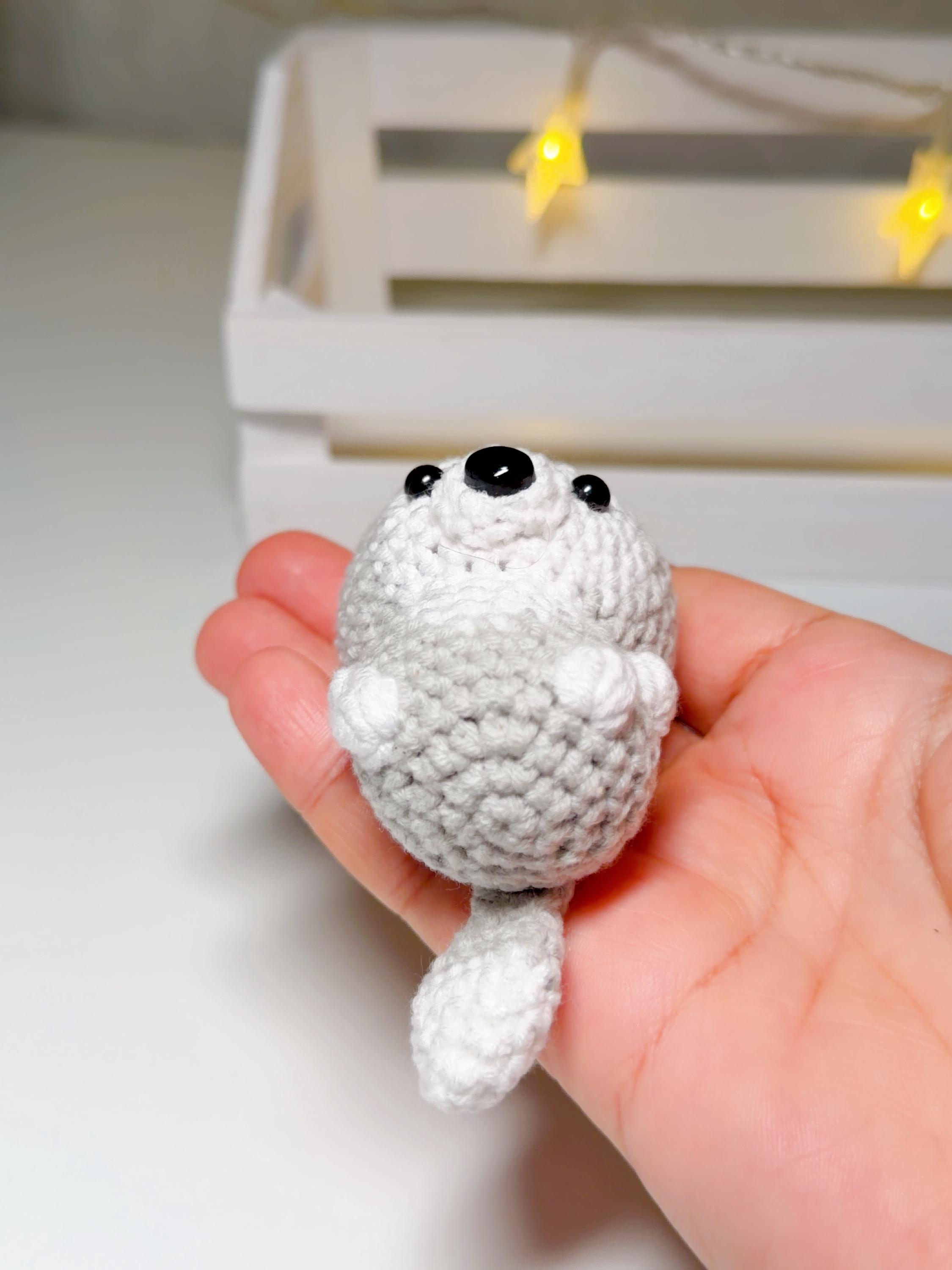 Handmade Amigurumi Crochet Dog Puppy Keychain, product photo 7