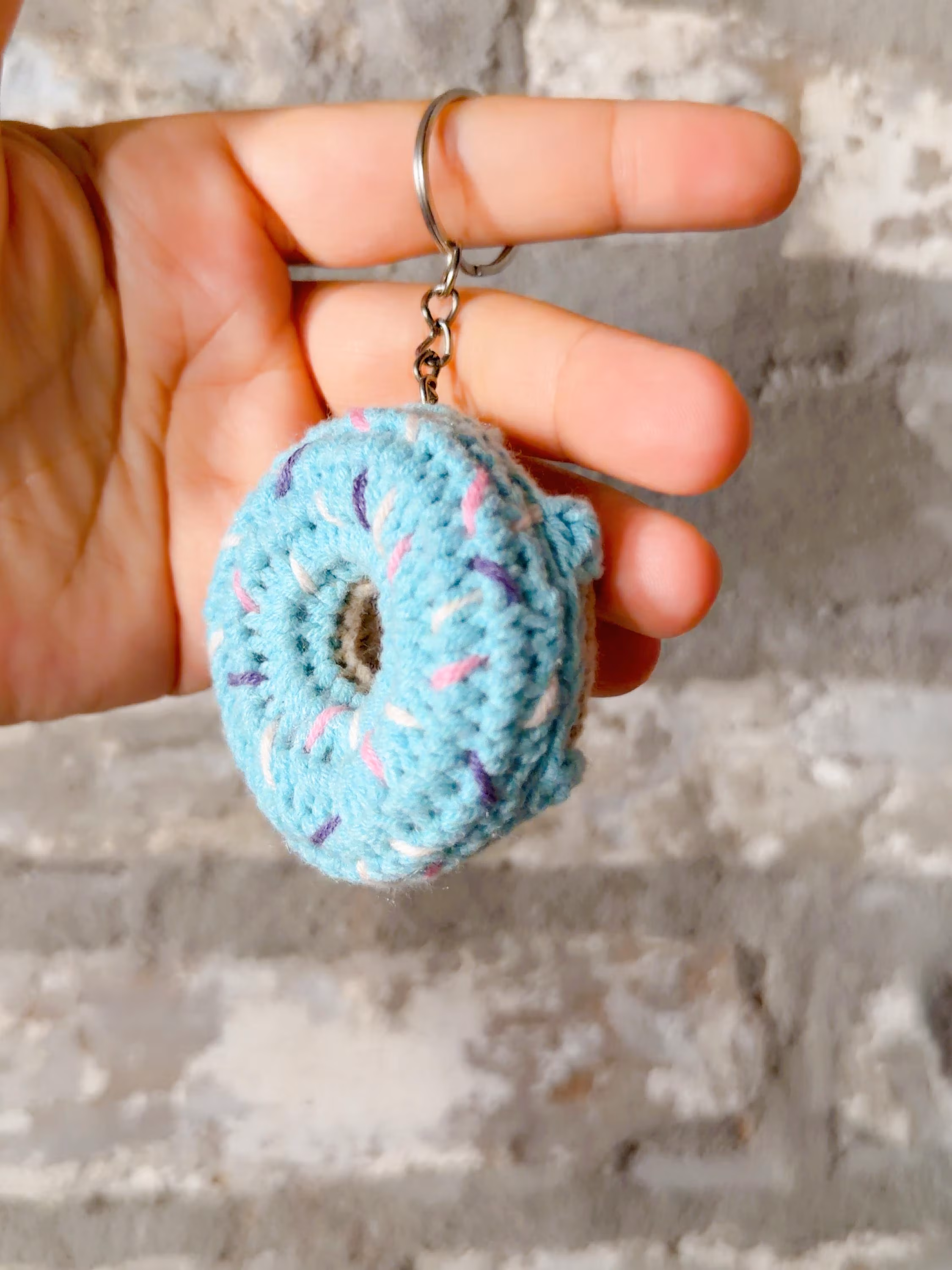 Handmade Crochet Donut Keychain, product photo 7