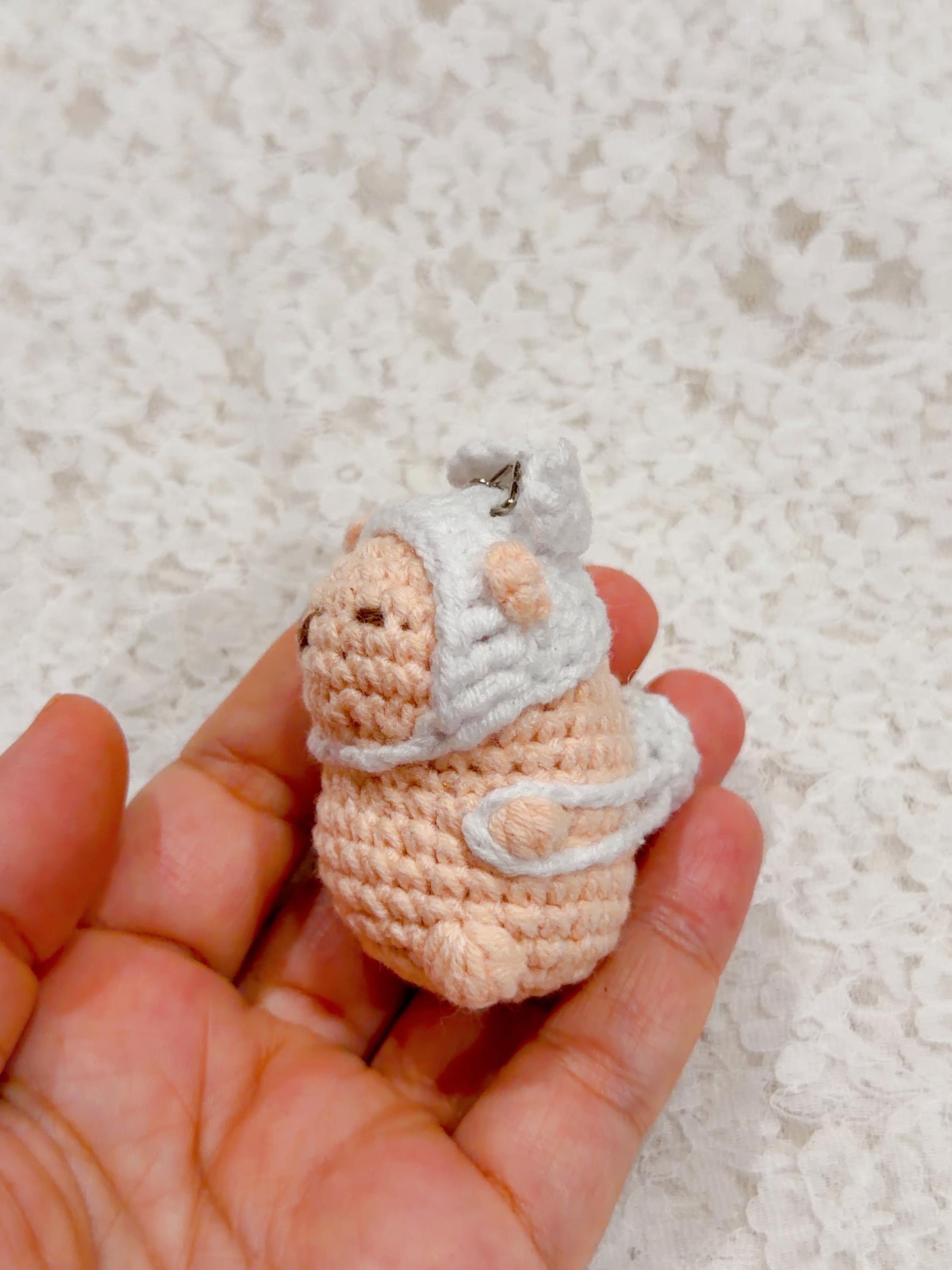 Costume Capybara Crochet Keychain, product photo 14