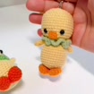 Cute Crochet Duck Keychain, product photo 2