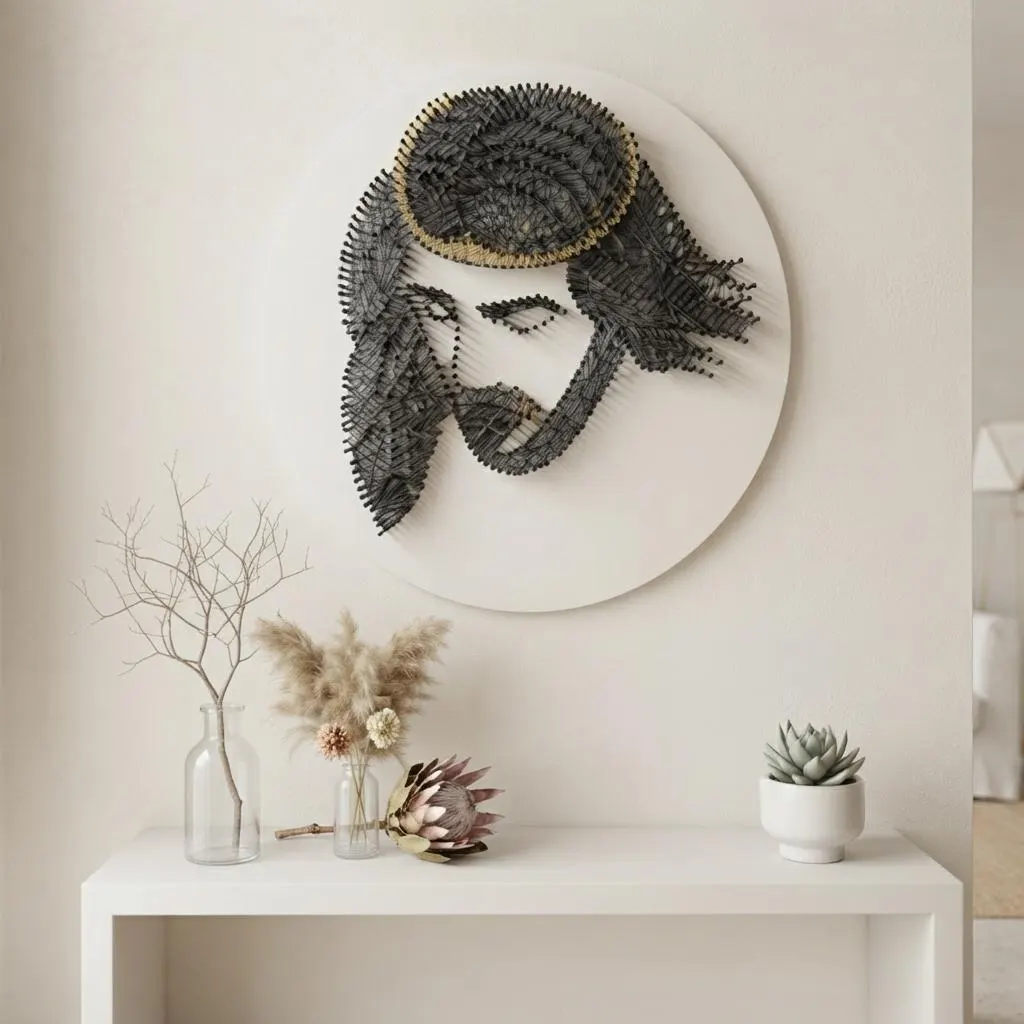 String Art Jesus Portrait, product photo 3