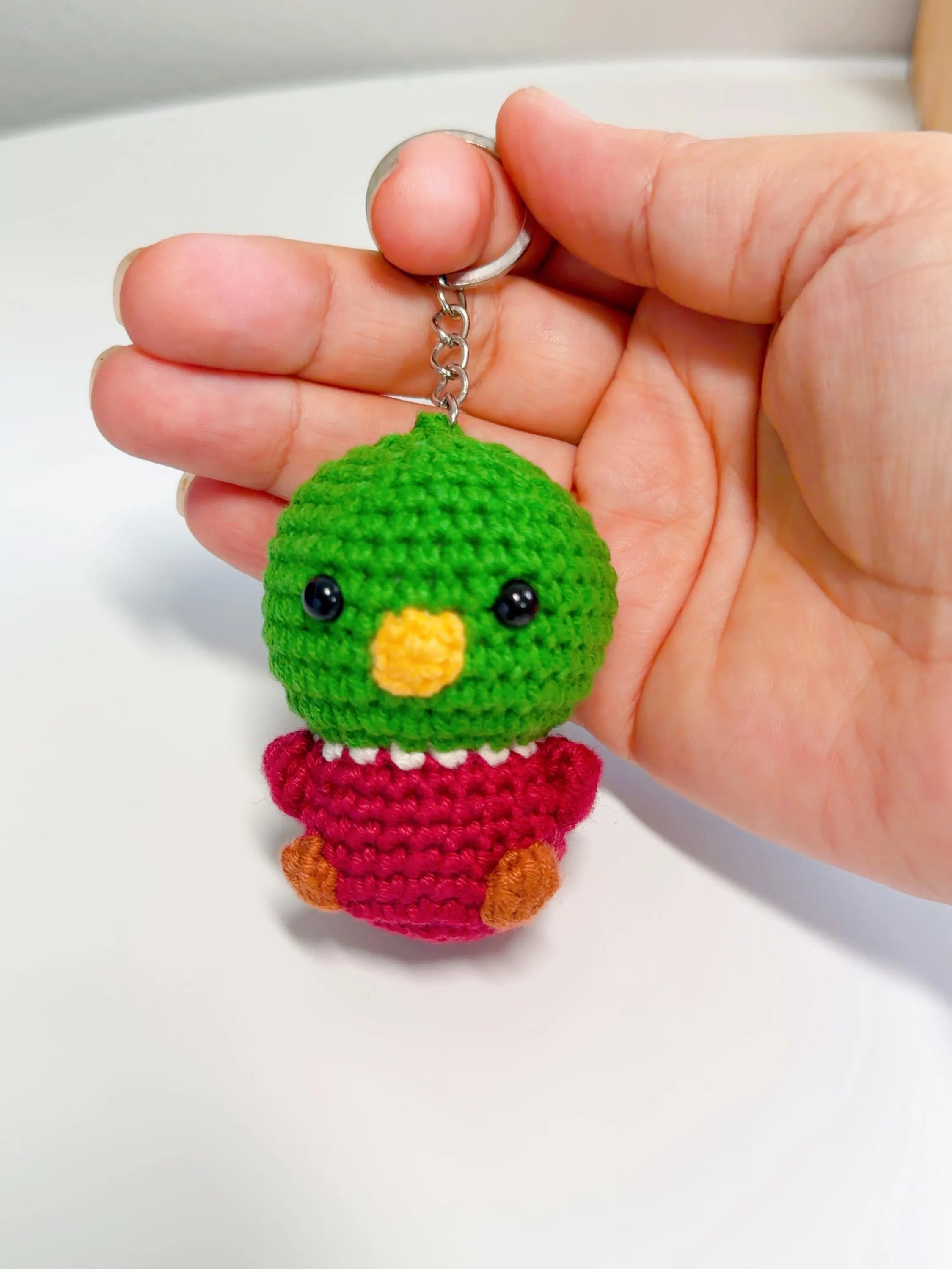 Crochet Mallard Duck Keychain, product photo 12