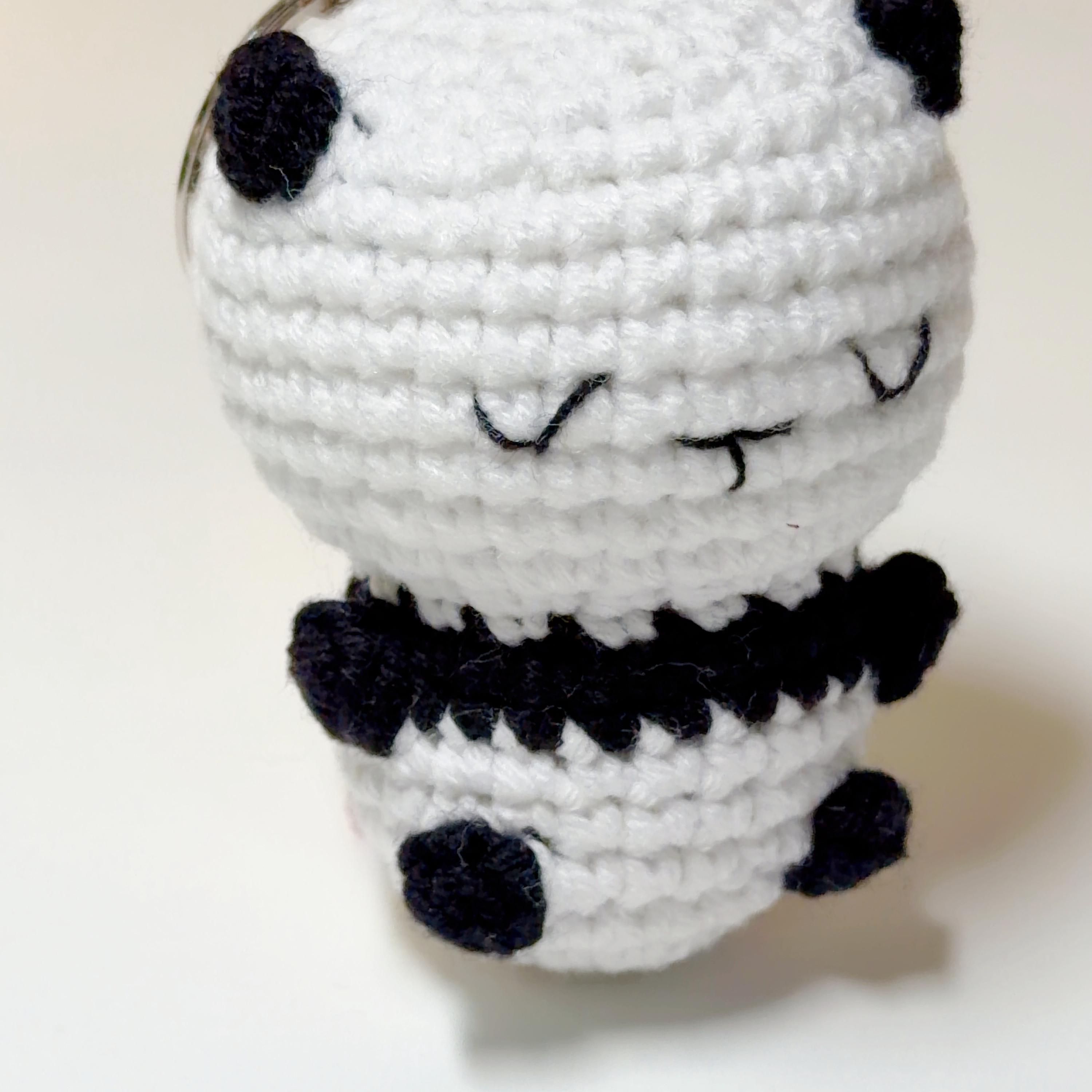 Crochet Panda Keychain, product photo 8