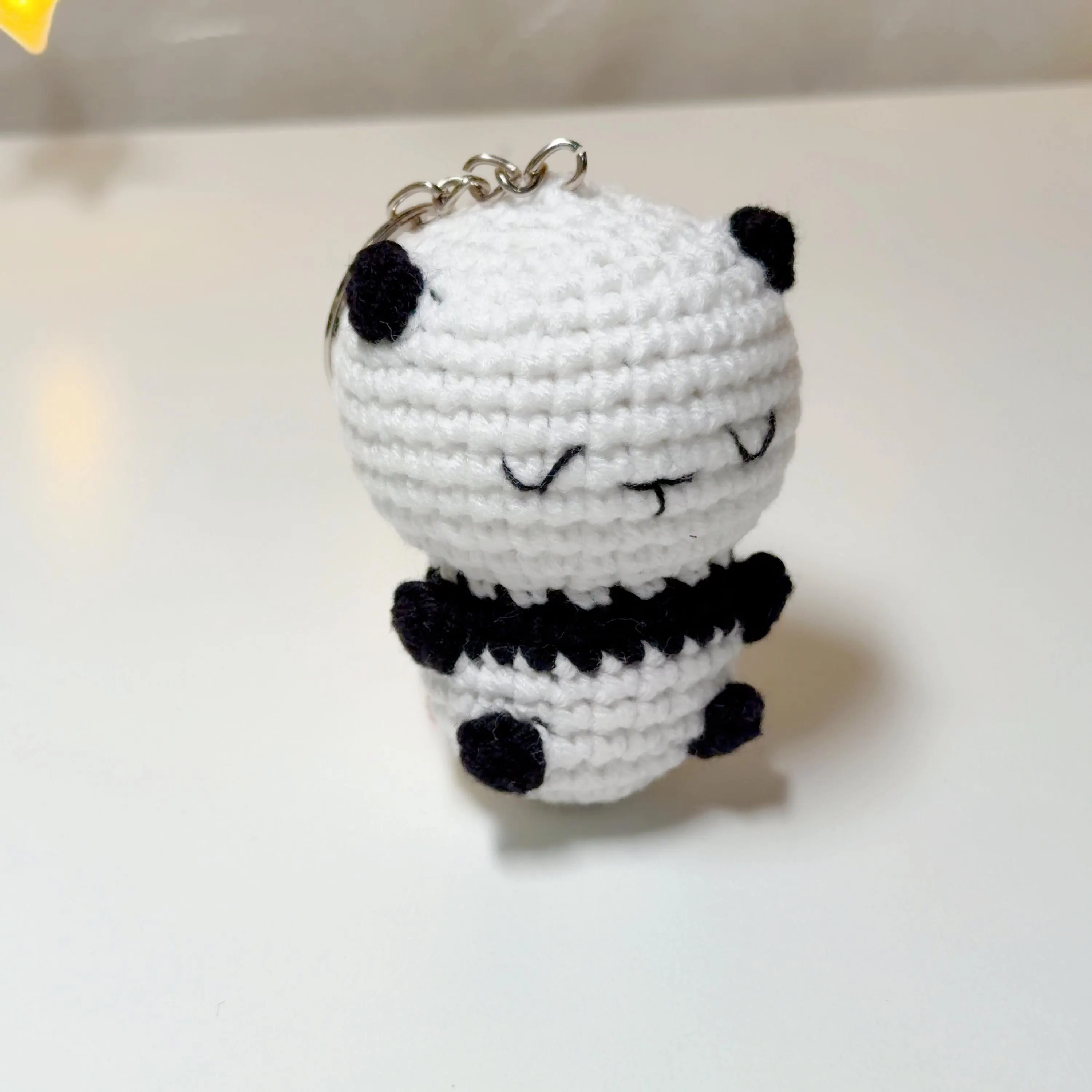 Crochet Panda Keychain, product photo 9