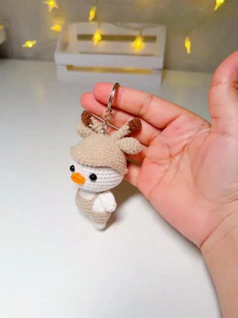 Crochet Duck Keychain, product photo 12