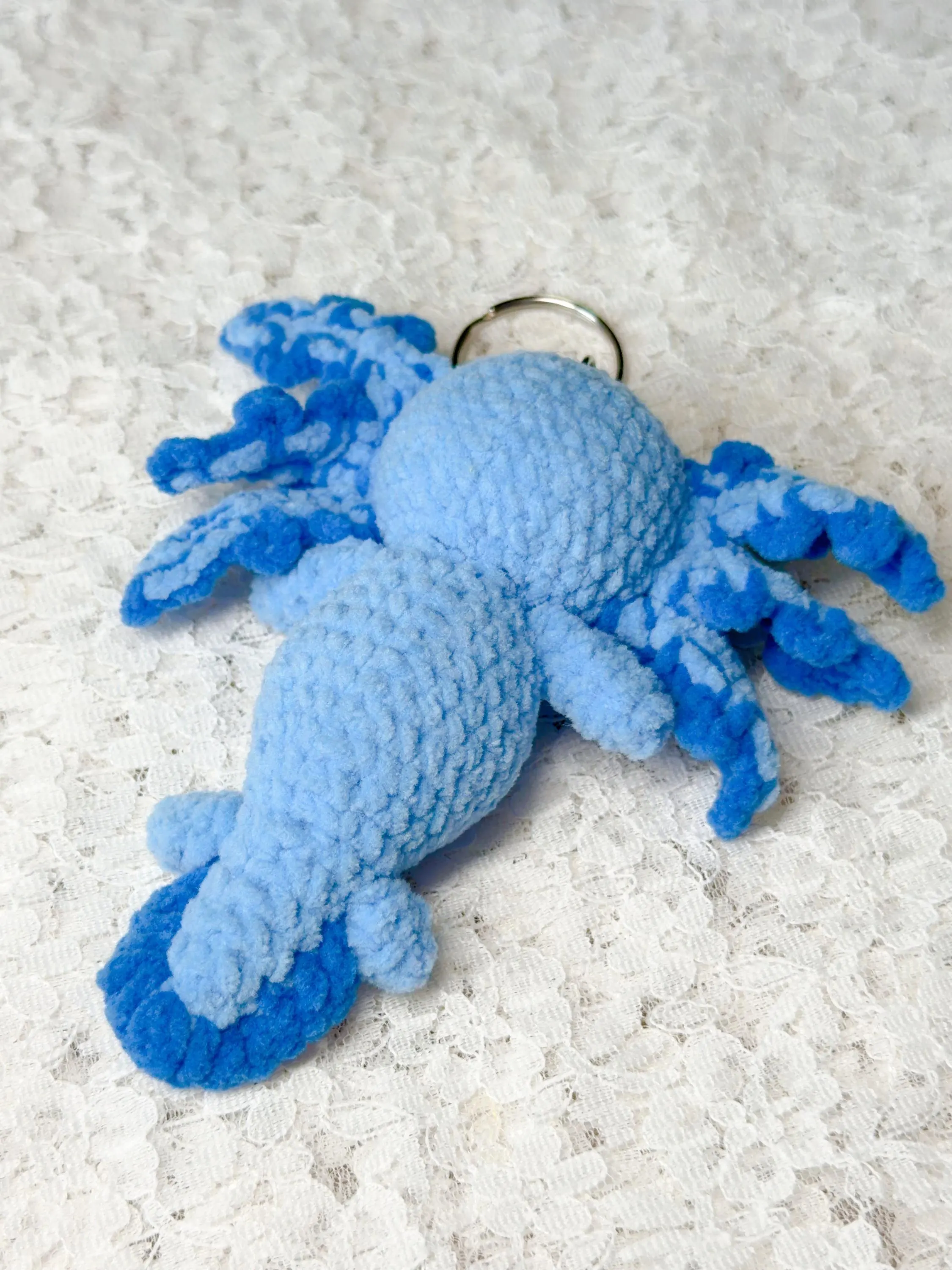 Crochet Axolotl Amigurumi Keychain, product photo 9
