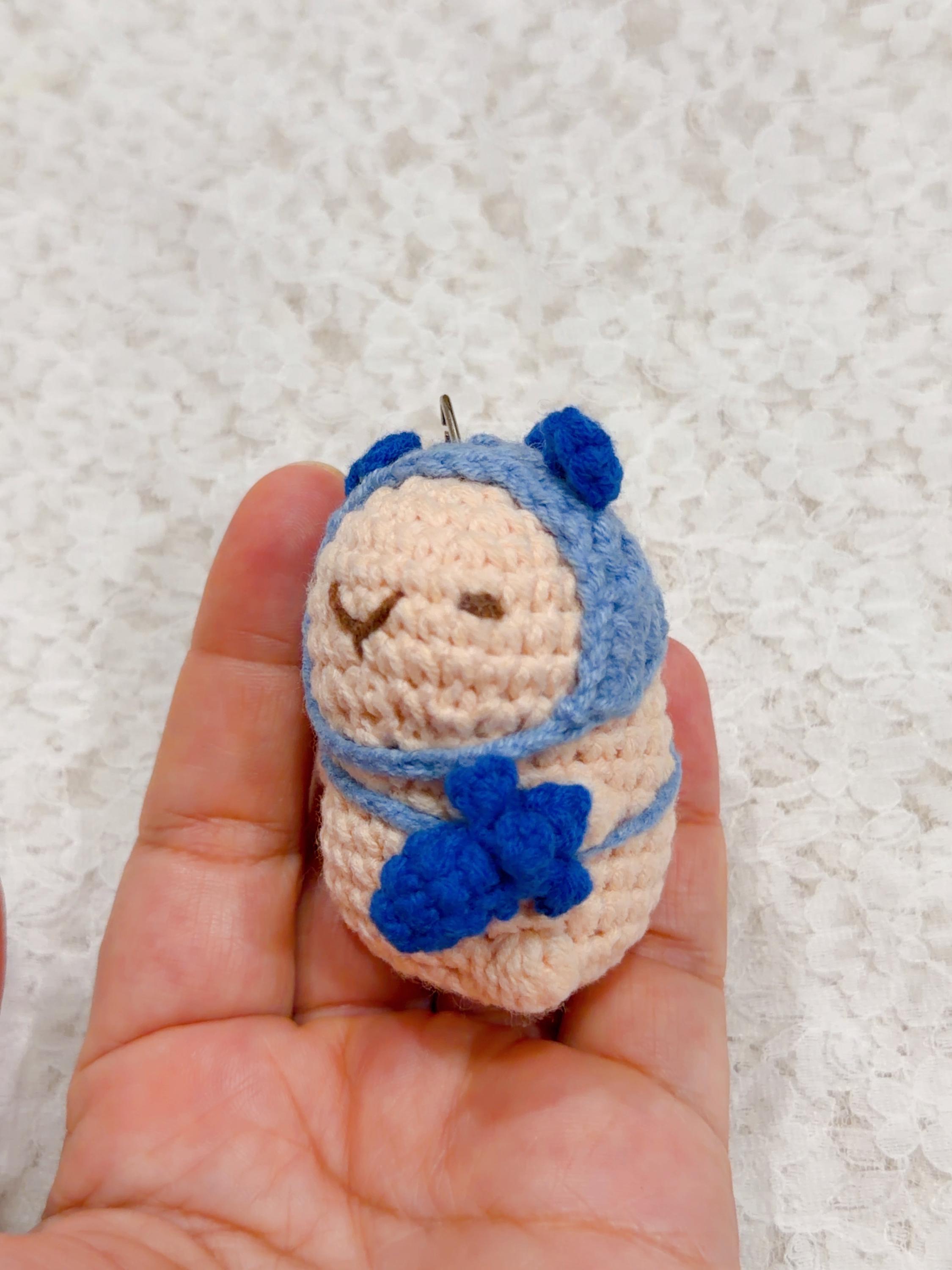 Costume Capybara Crochet Keychain, product photo 13