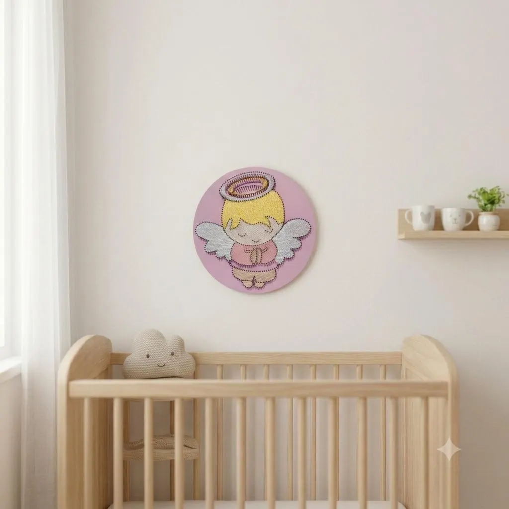 Handmade Baby Angel String Art, product photo 5