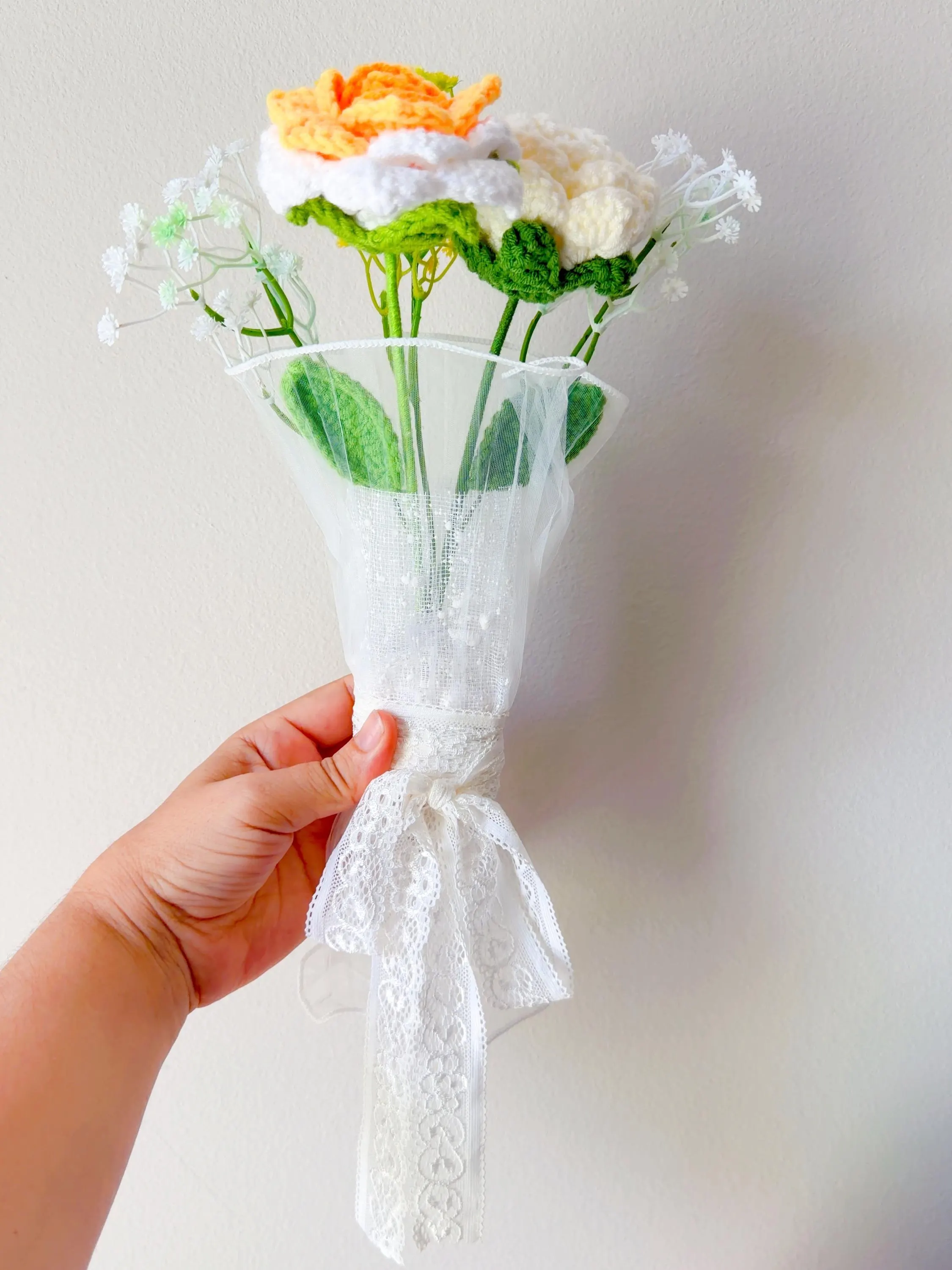 Yellow Crochet Rose Bouquet, product photo 18