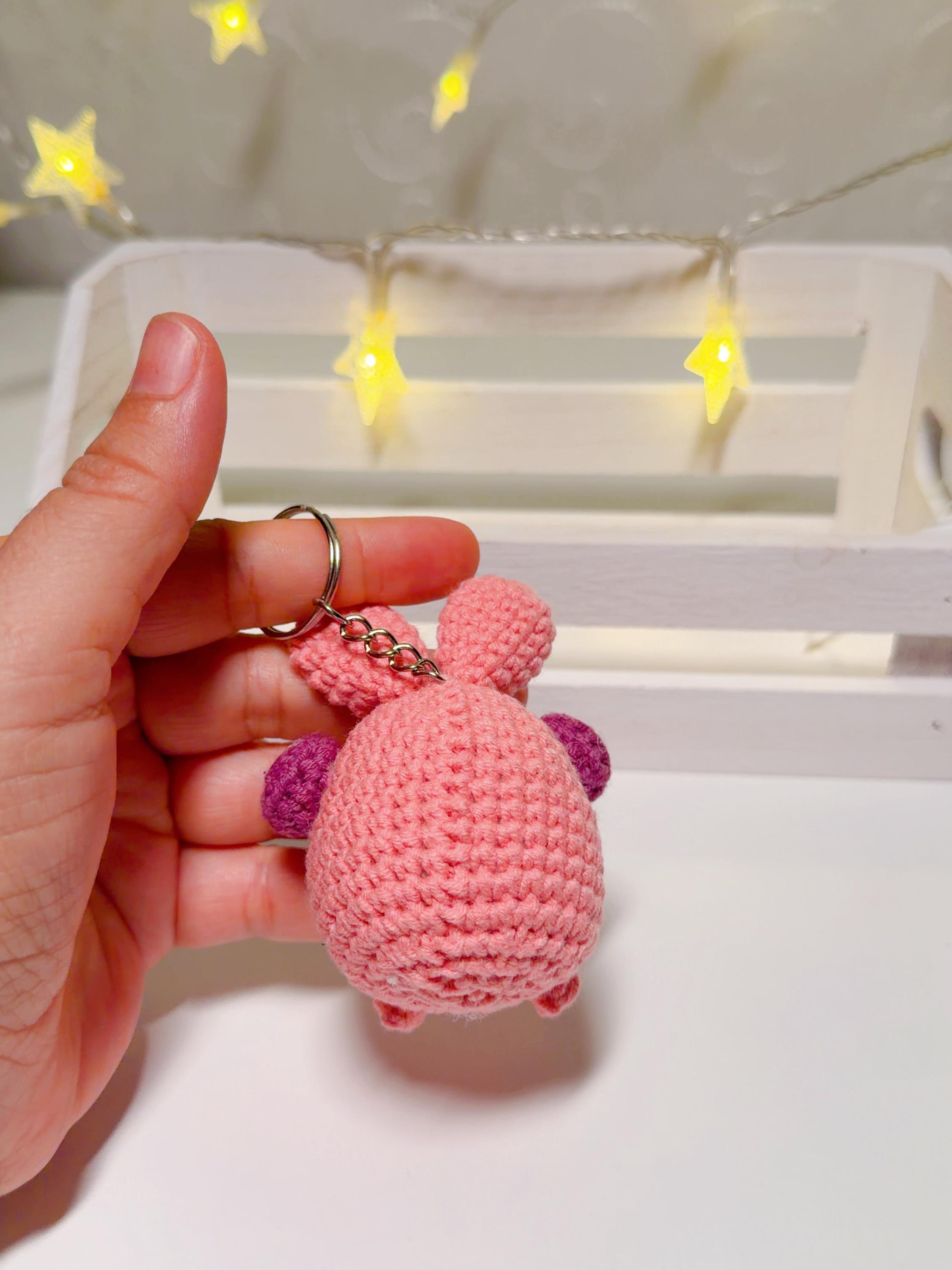 Handmade Crochet Bunny Keychain, product photo 16