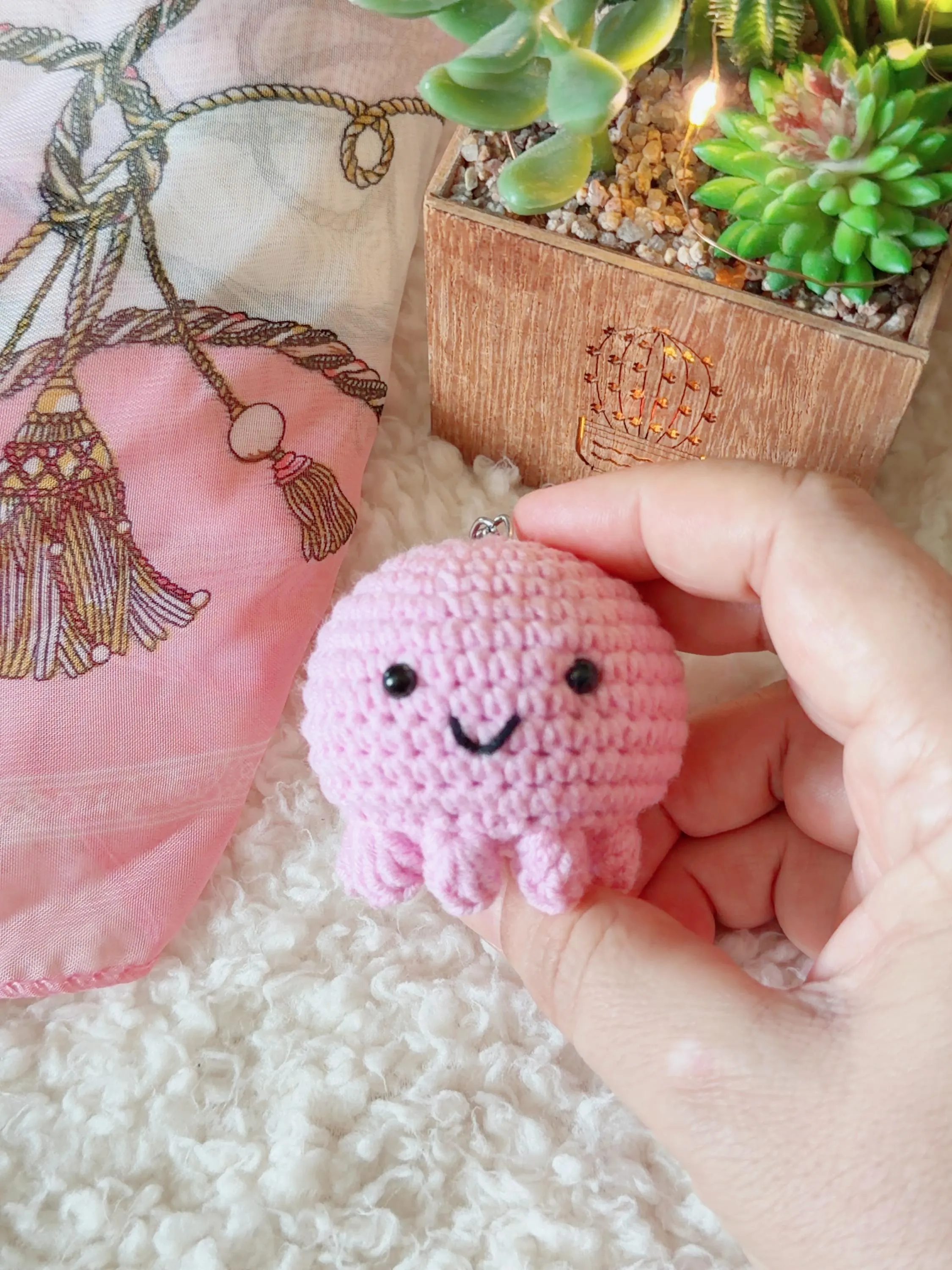 Crochet Octopus Amigurumi Keychain, product photo 18