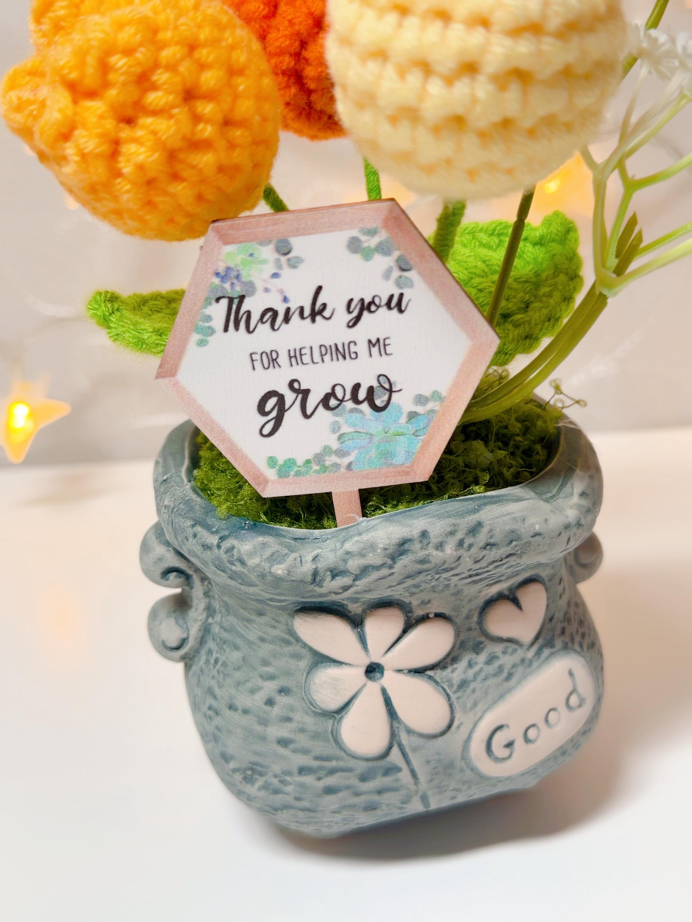 Crochet Potted Flower Decor, product photo 5